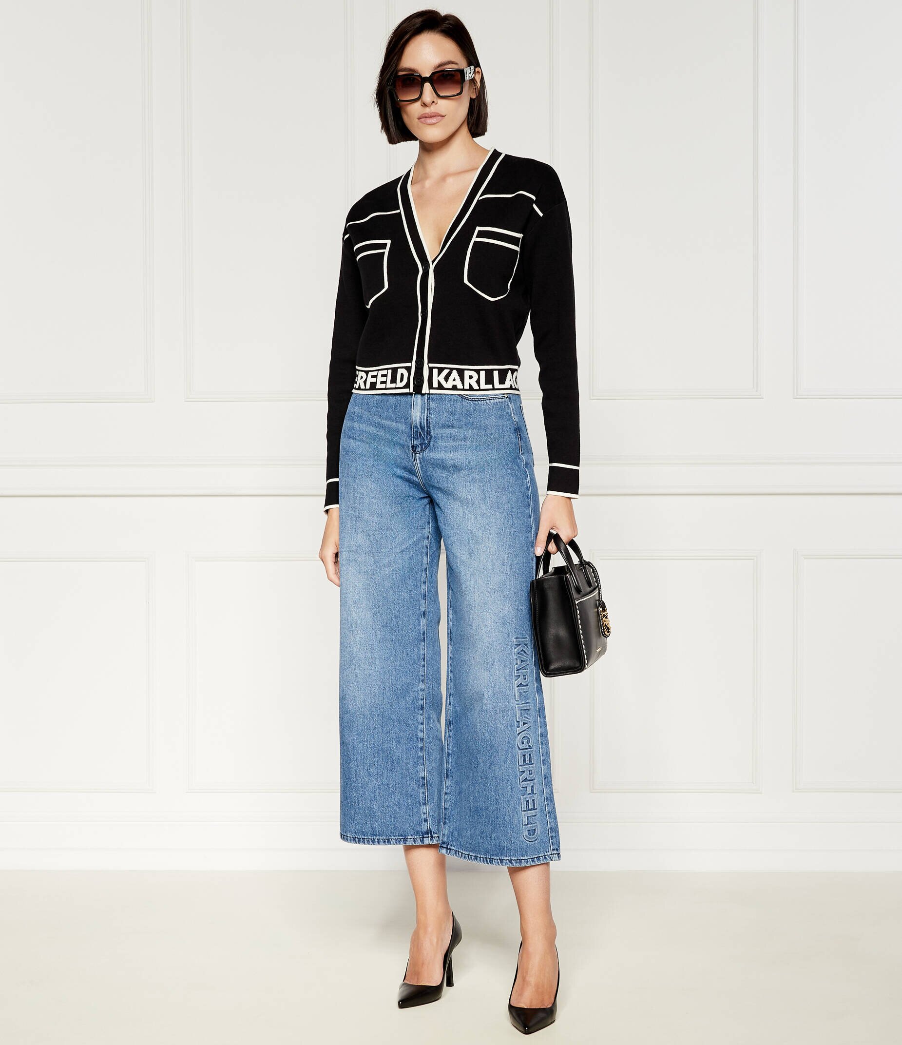 Karl Lagerfeld Cardigan | Regular Fit cu adaos de lână