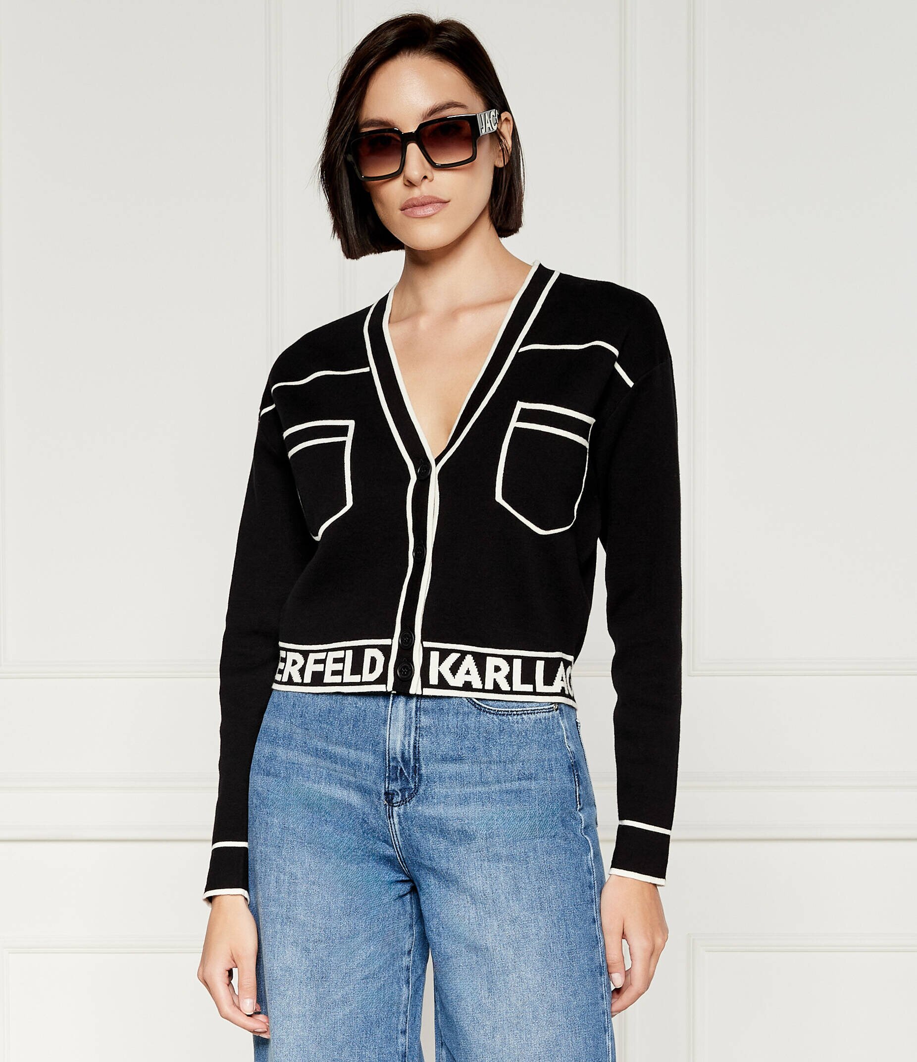 Karl Lagerfeld Cardigan | Regular Fit cu adaos de lână