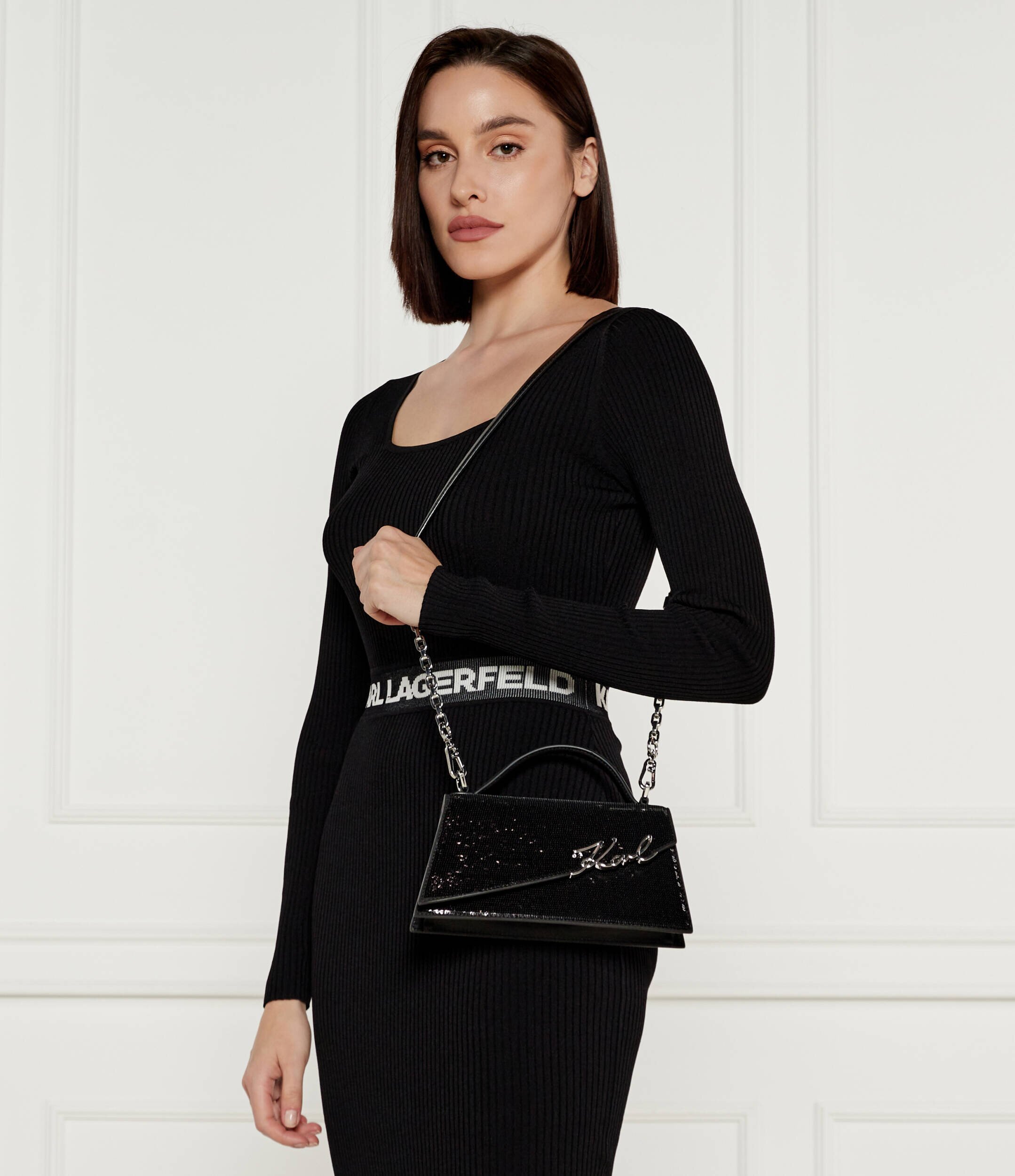 Karl Lagerfeld Cufăr k/signature cu adaos de piele