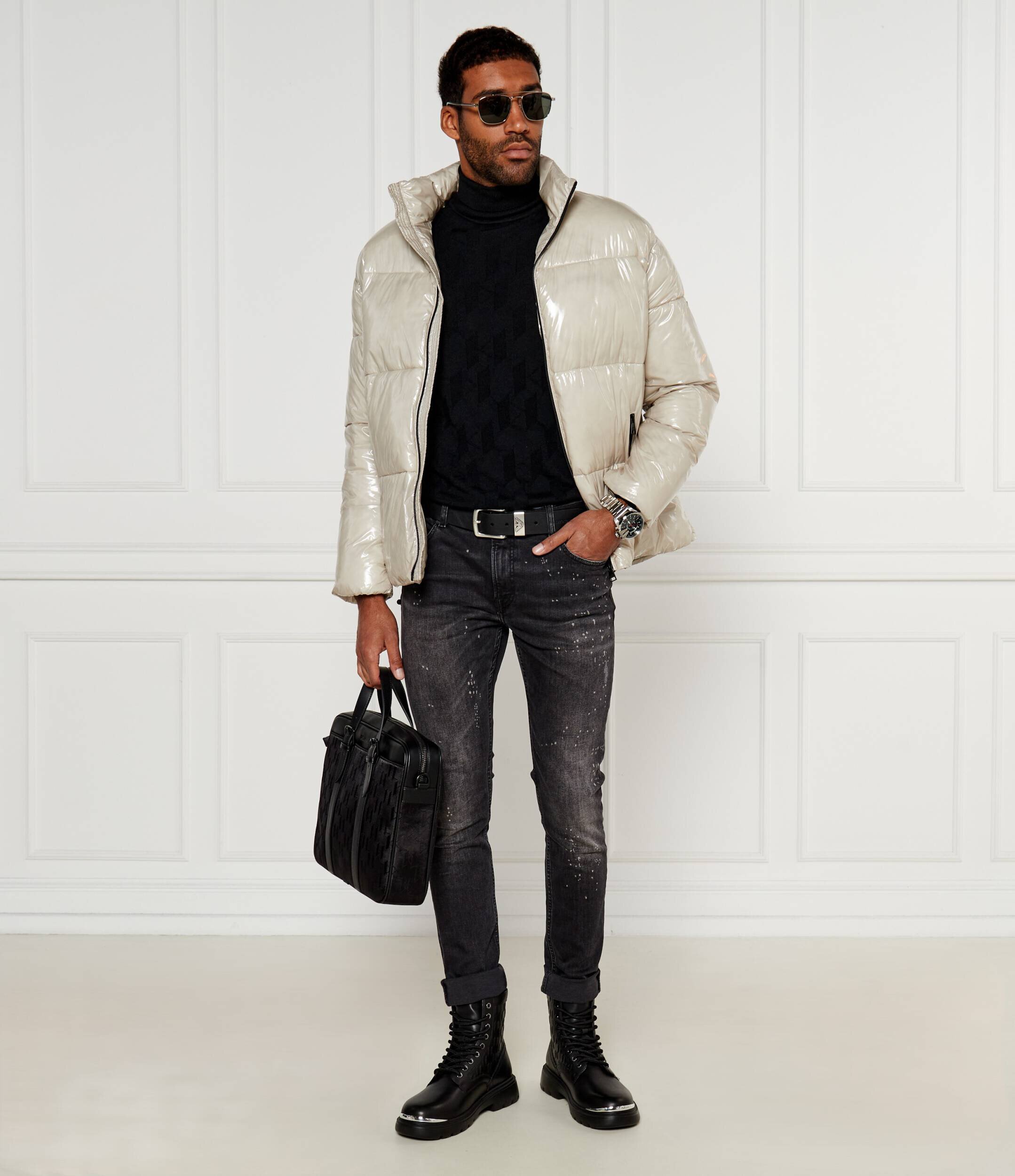 Karl Lagerfeld De lână maletă | Slim Fit