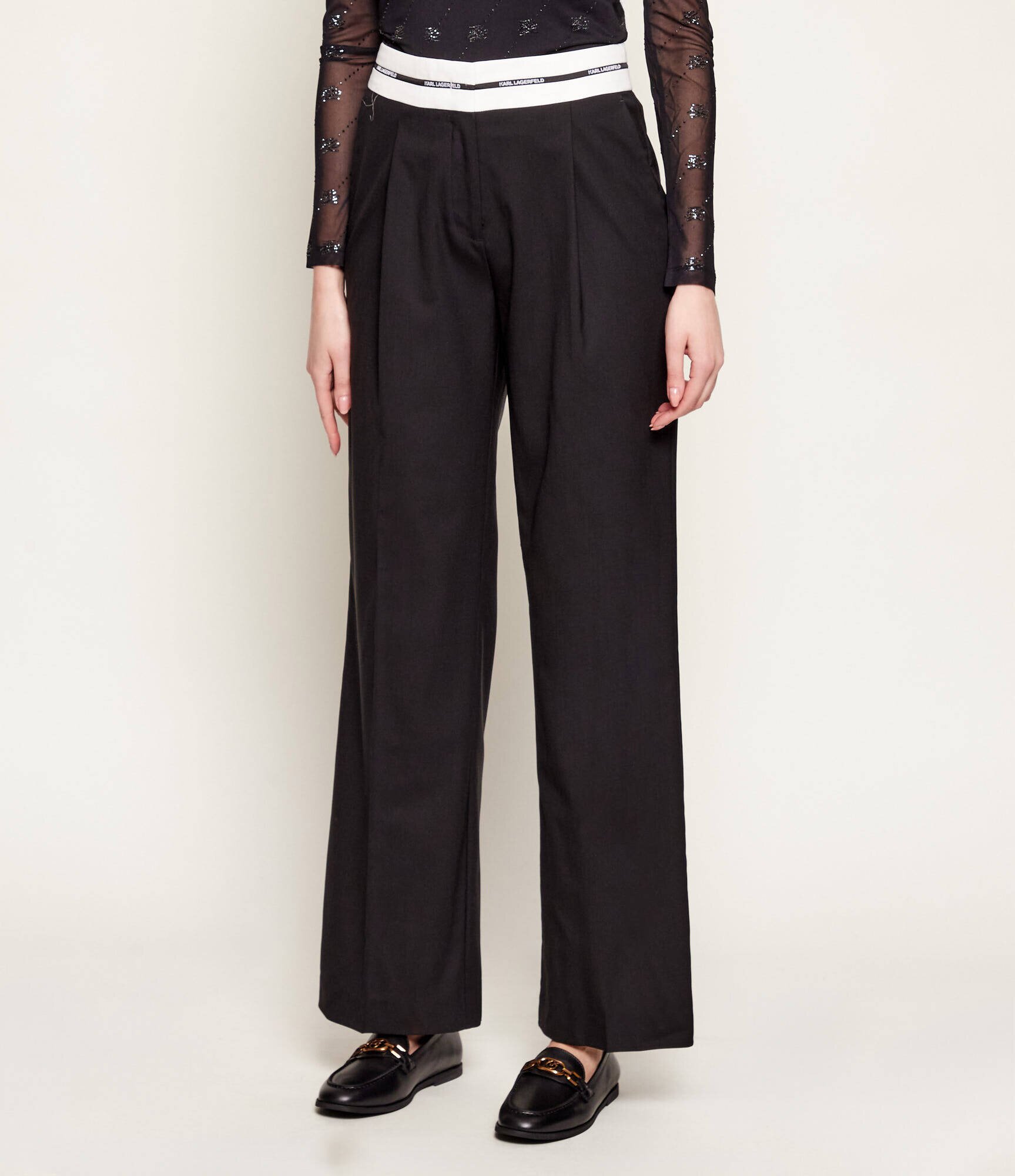 Karl Lagerfeld De lână pantaloni BW ESSENTIAL | Relaxed fit