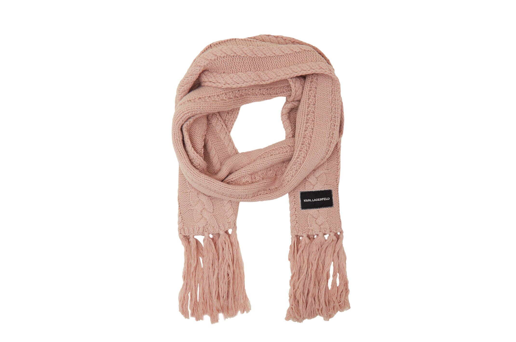 Karl Lagerfeld De lână șal k/essential cable knit