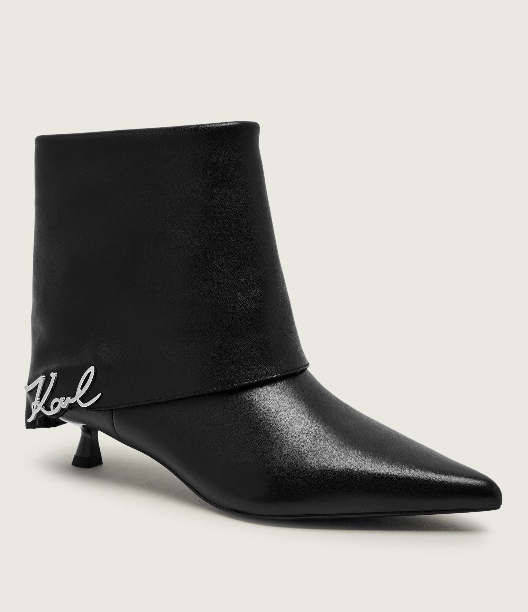Karl Lagerfeld De piele botine cu toc subțire Pasha