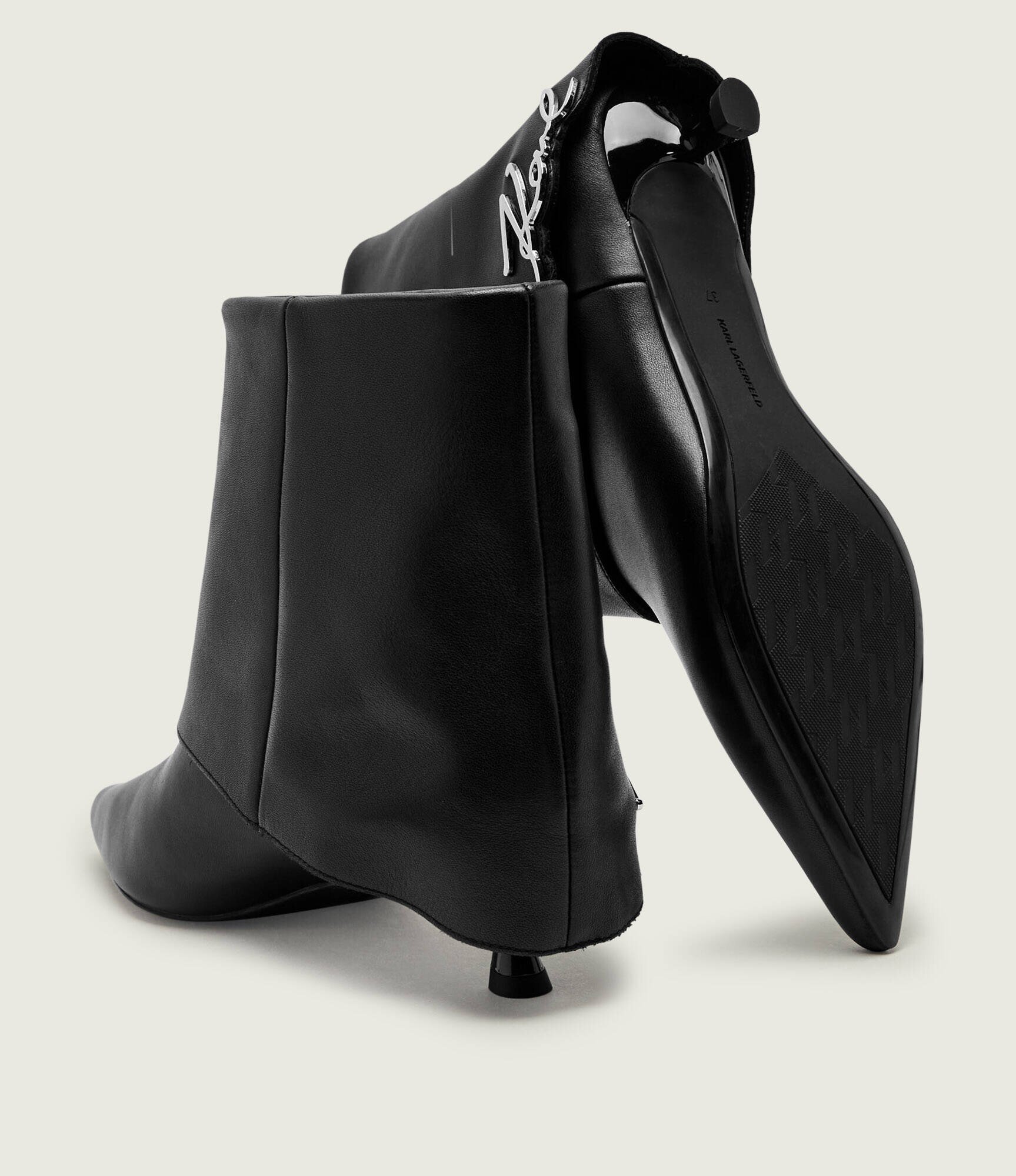 Karl Lagerfeld De piele botine cu toc subțire Pasha