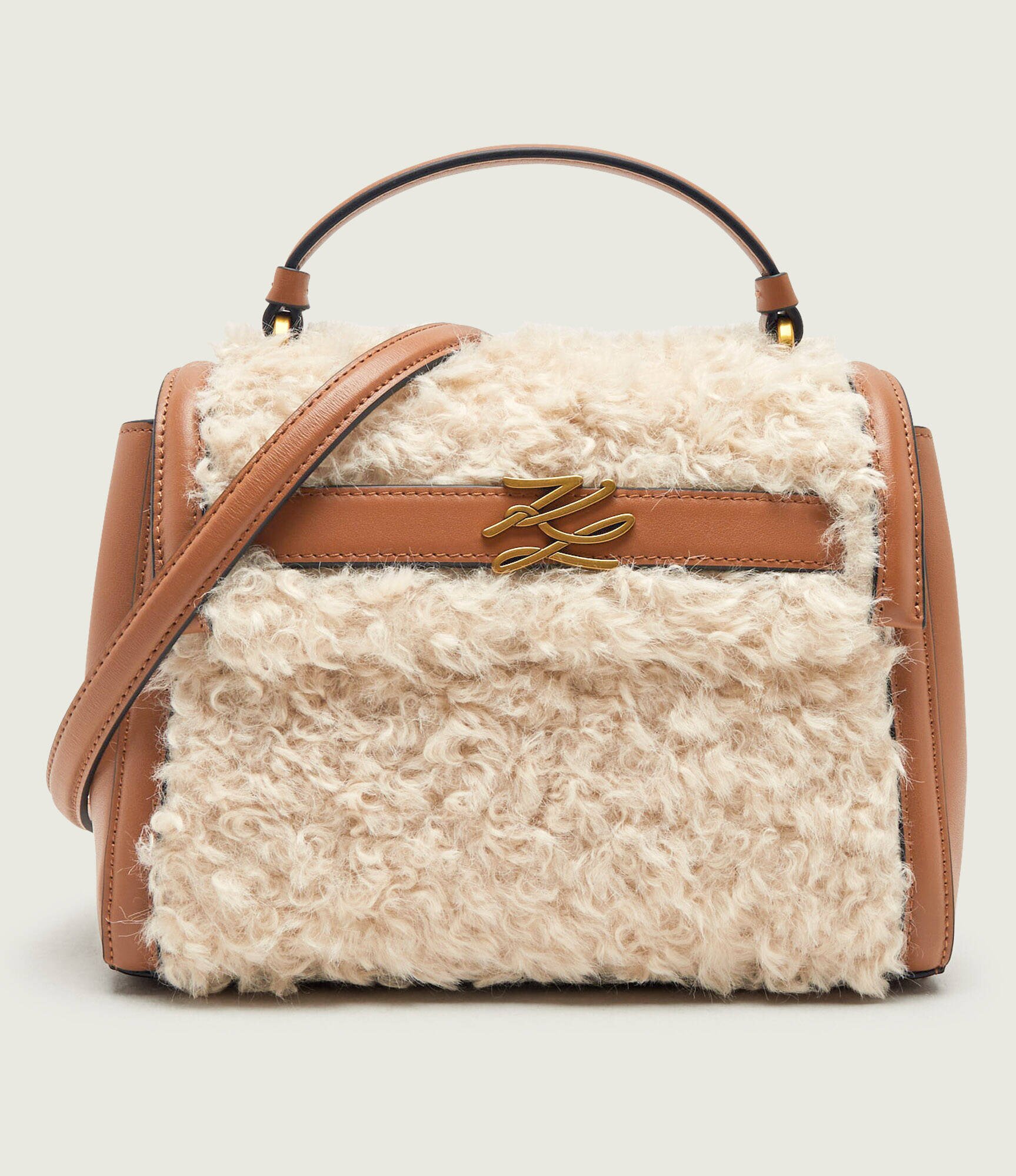 Karl Lagerfeld De piele cufăr K/Autograph | shearling