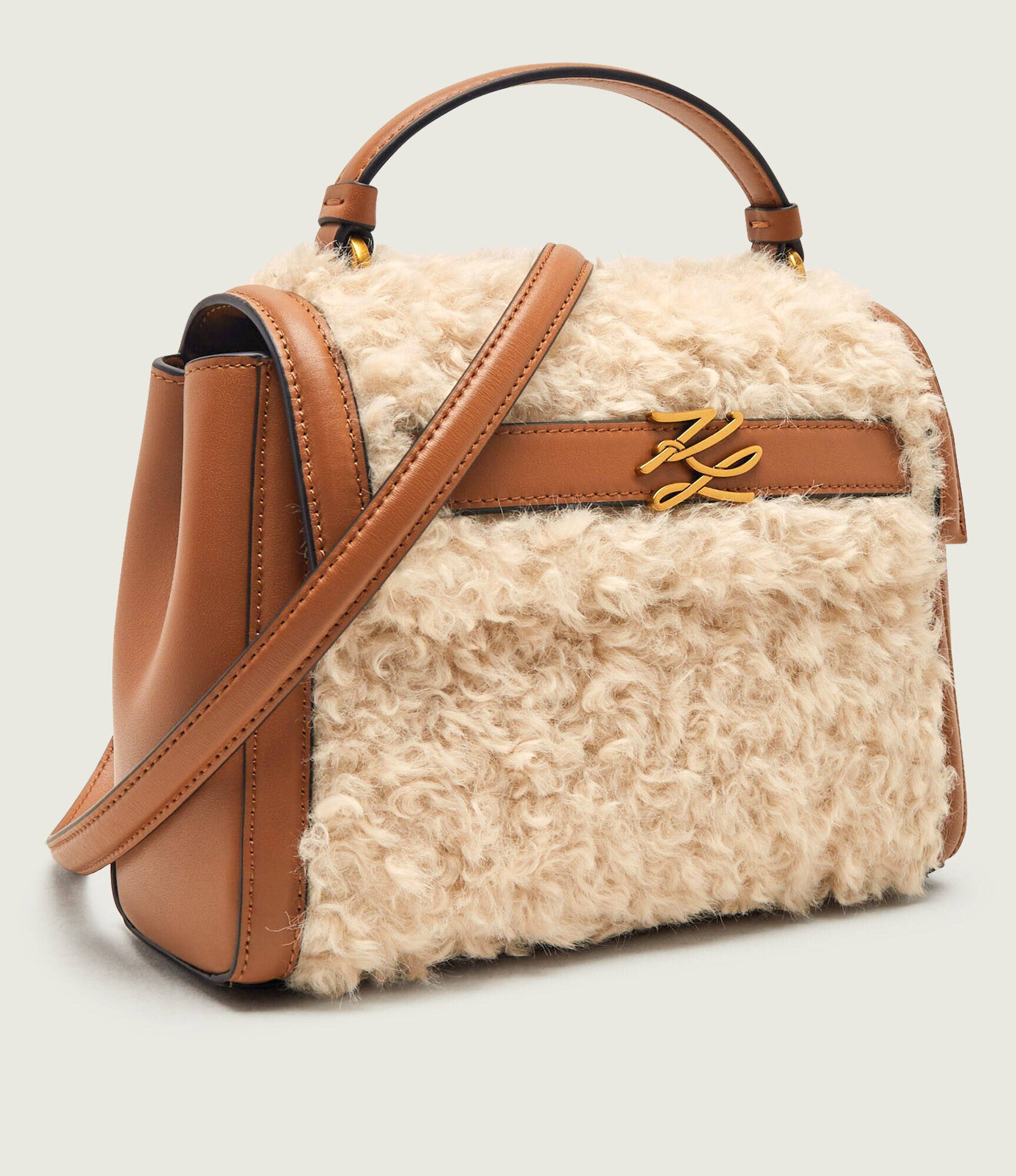 Karl Lagerfeld De piele cufăr K/Autograph | shearling
