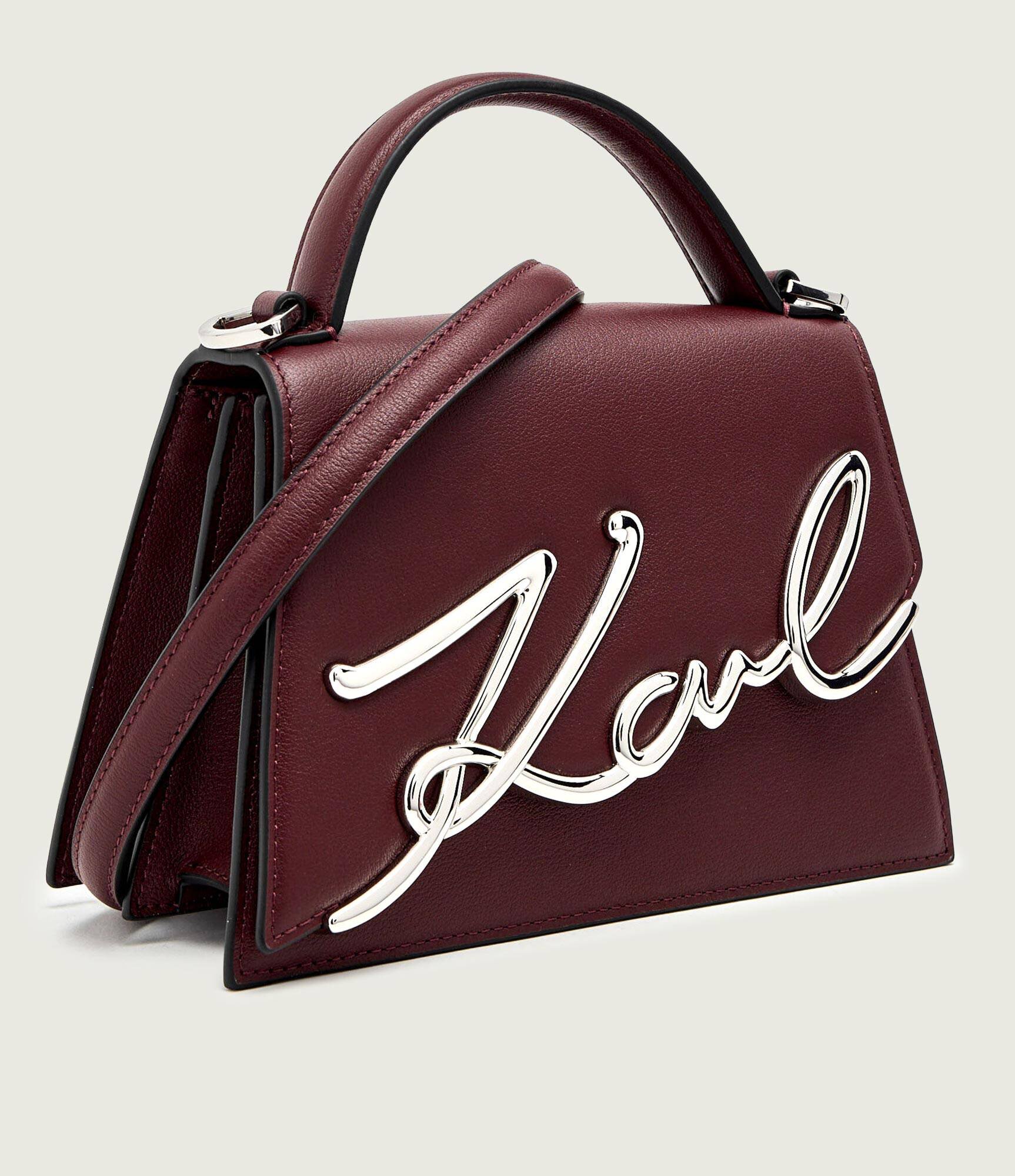 Karl Lagerfeld De piele cufăr k/signature 2.0