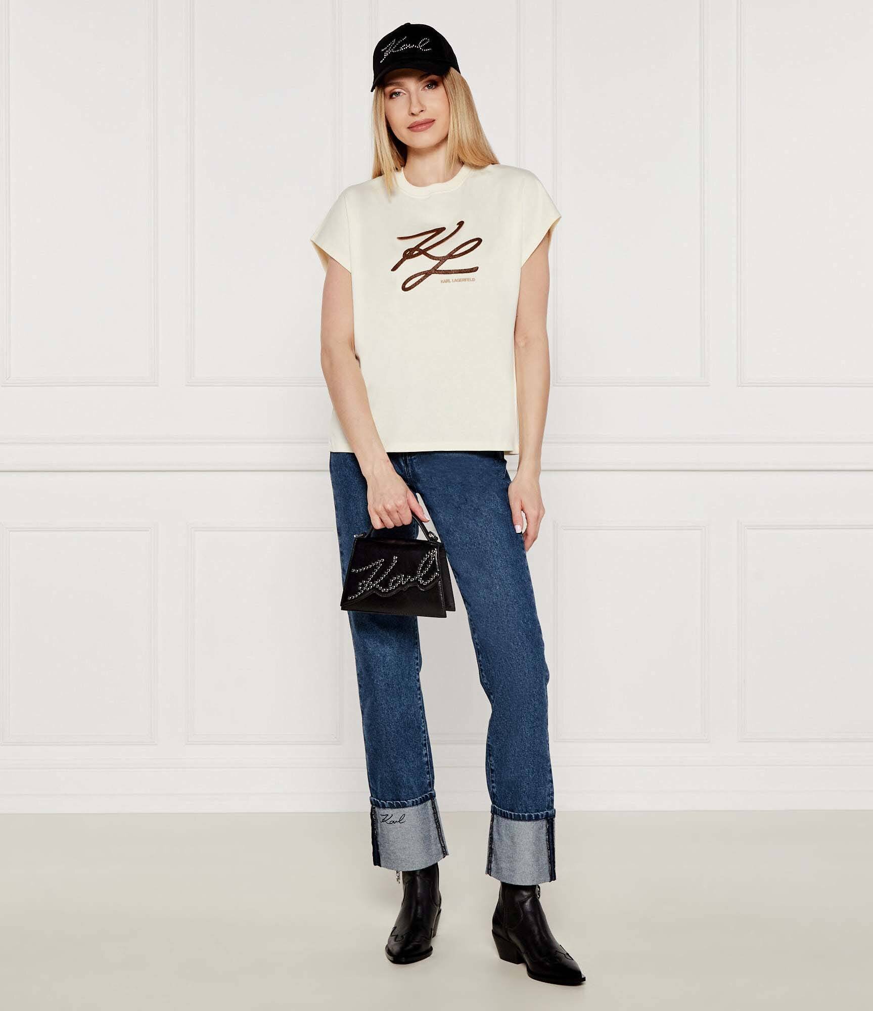 Karl Lagerfeld De piele cufăr k/signature 2.0