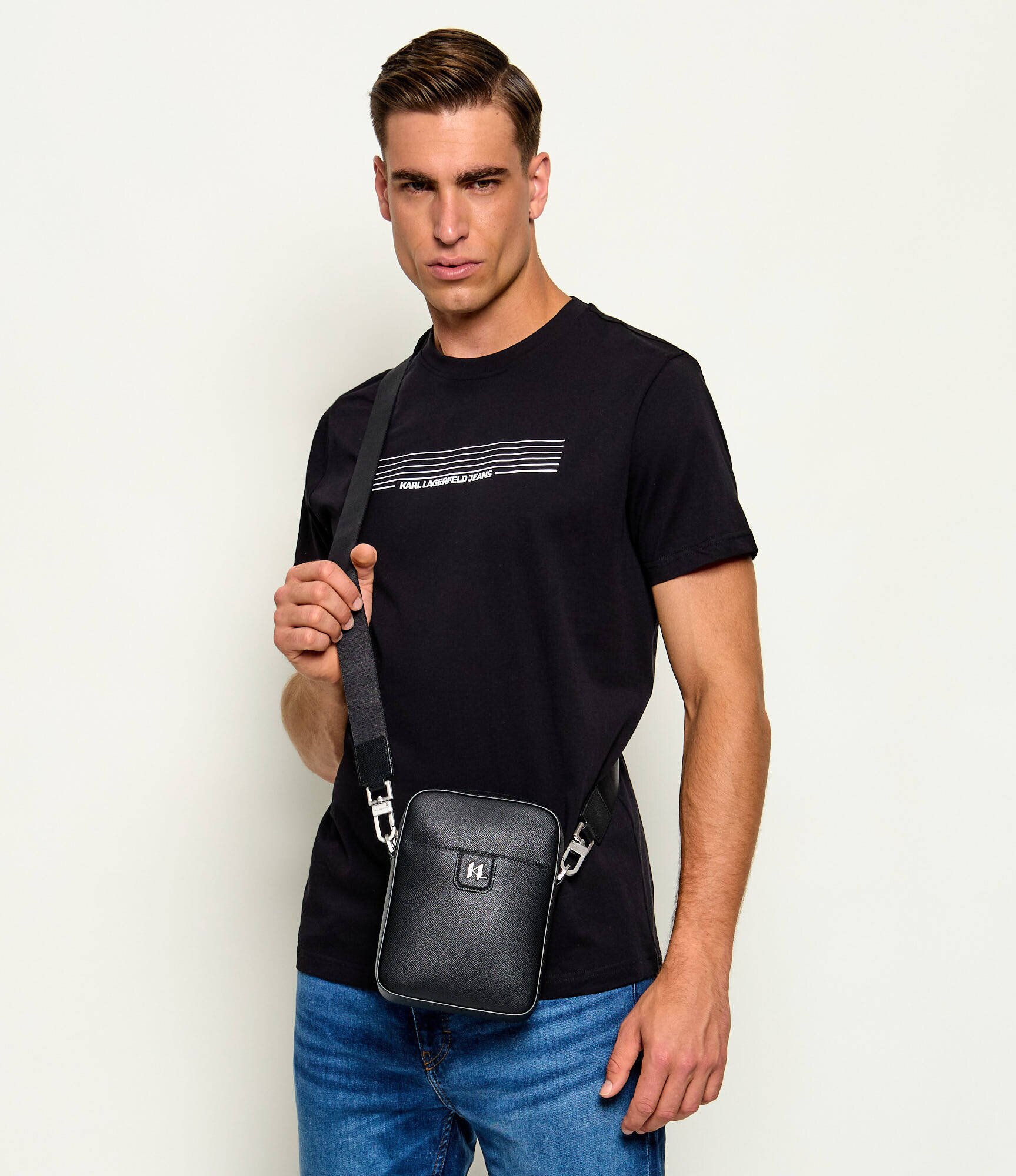 Karl Lagerfeld De piele geantă reporter K/Monogram