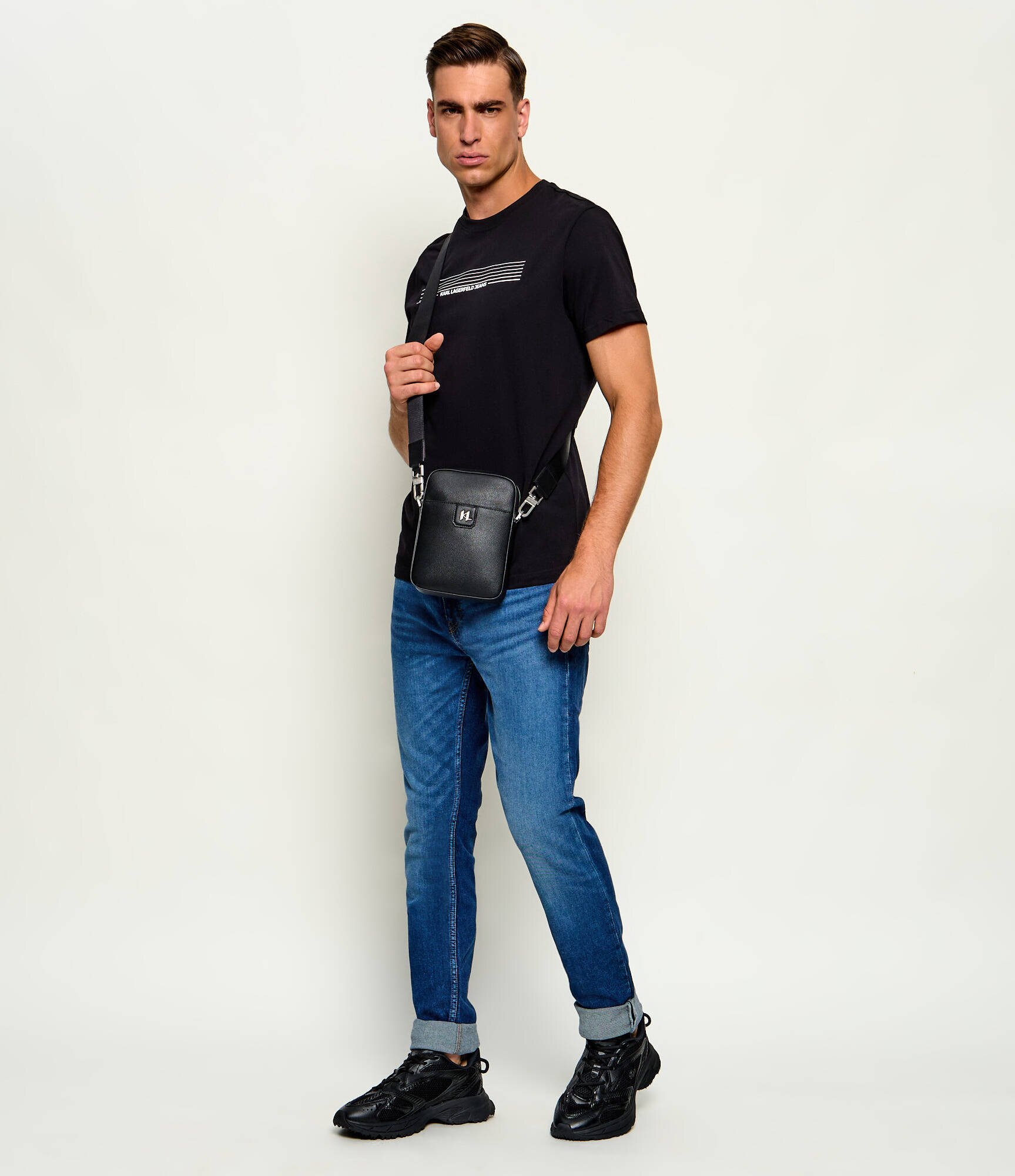Karl Lagerfeld De piele geantă reporter K/Monogram
