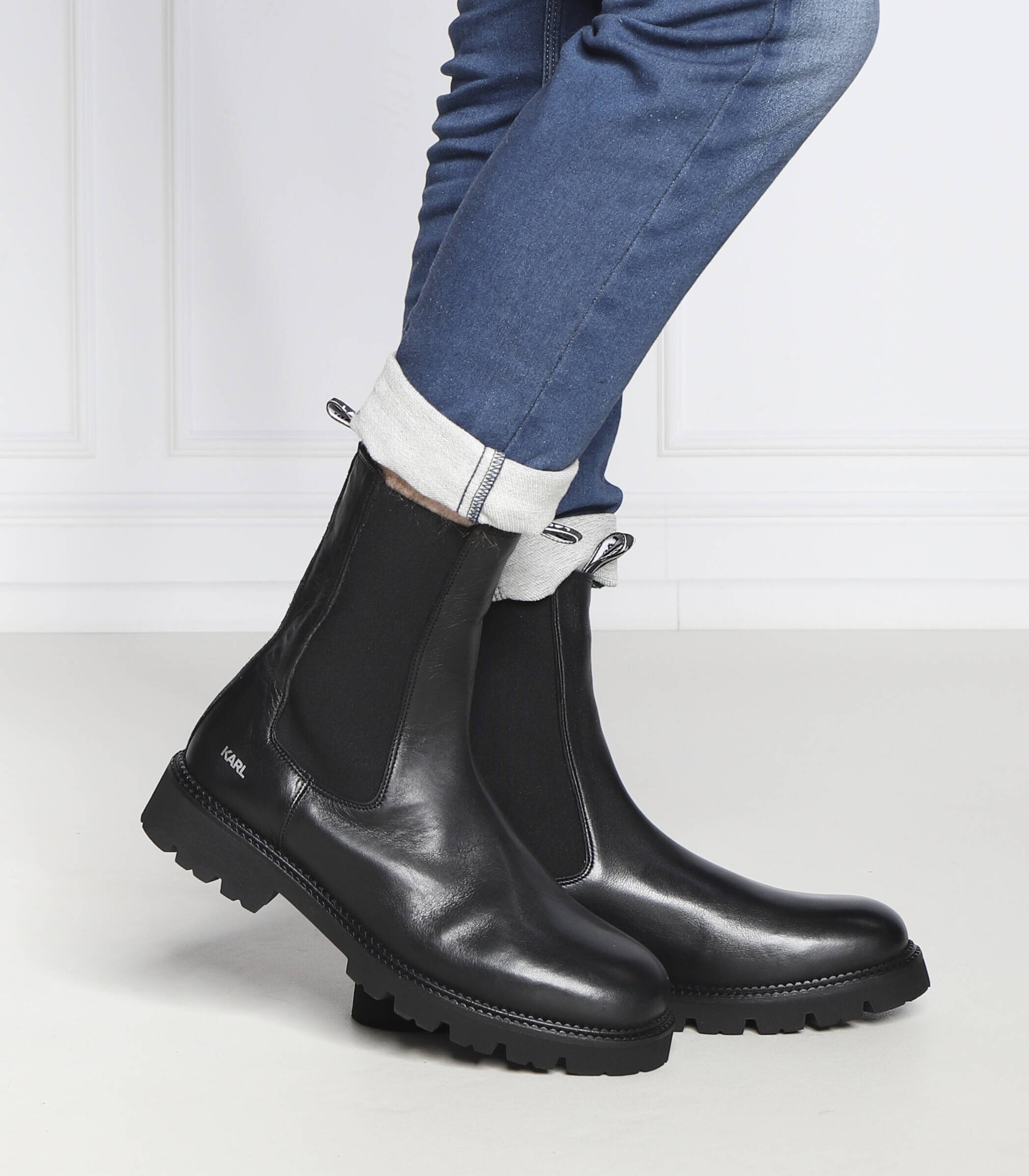 Karl Lagerfeld De piele ghete chelsea TROUPE MENS