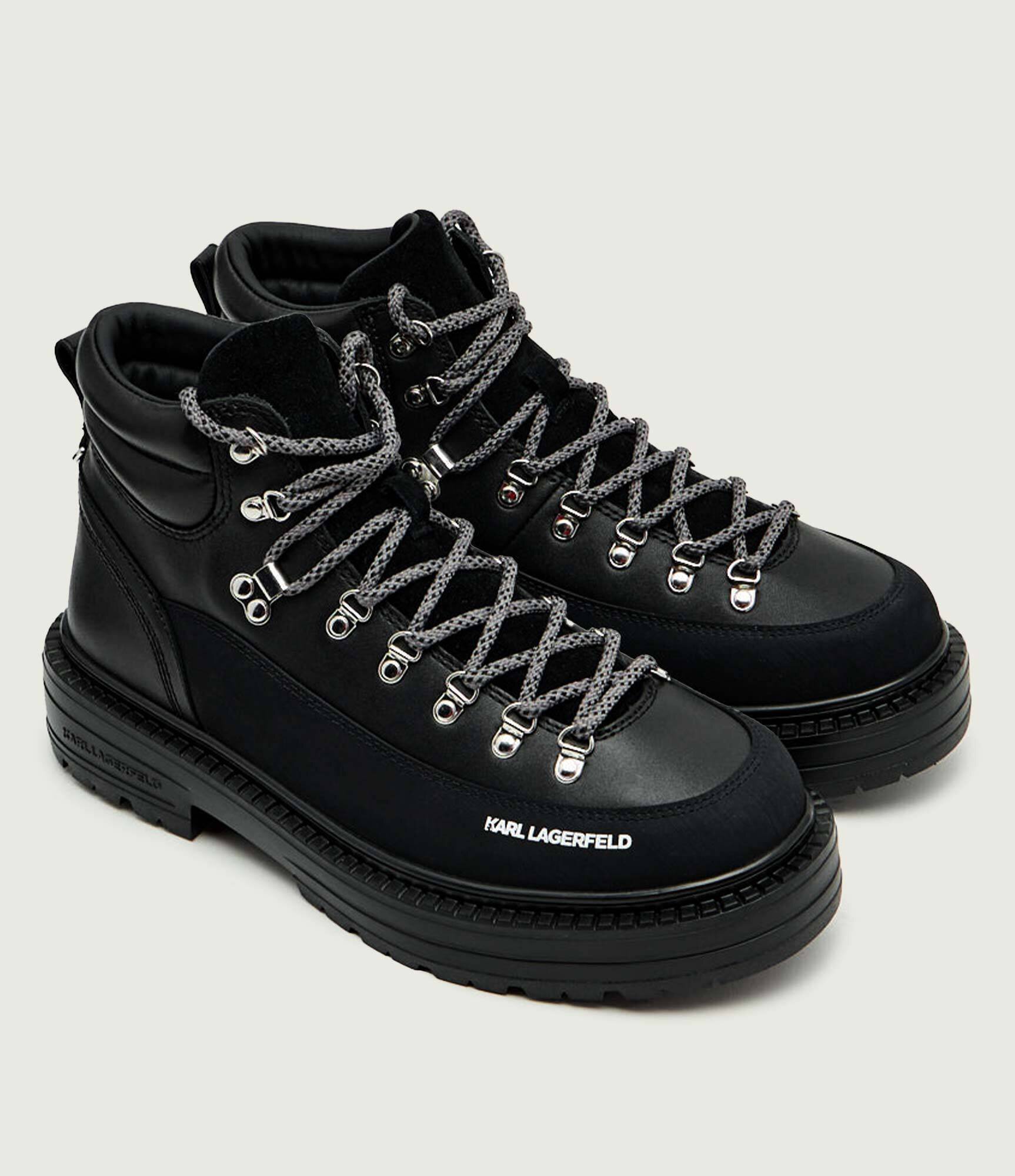 Karl Lagerfeld De piele ghete de trekking MILES HIKER