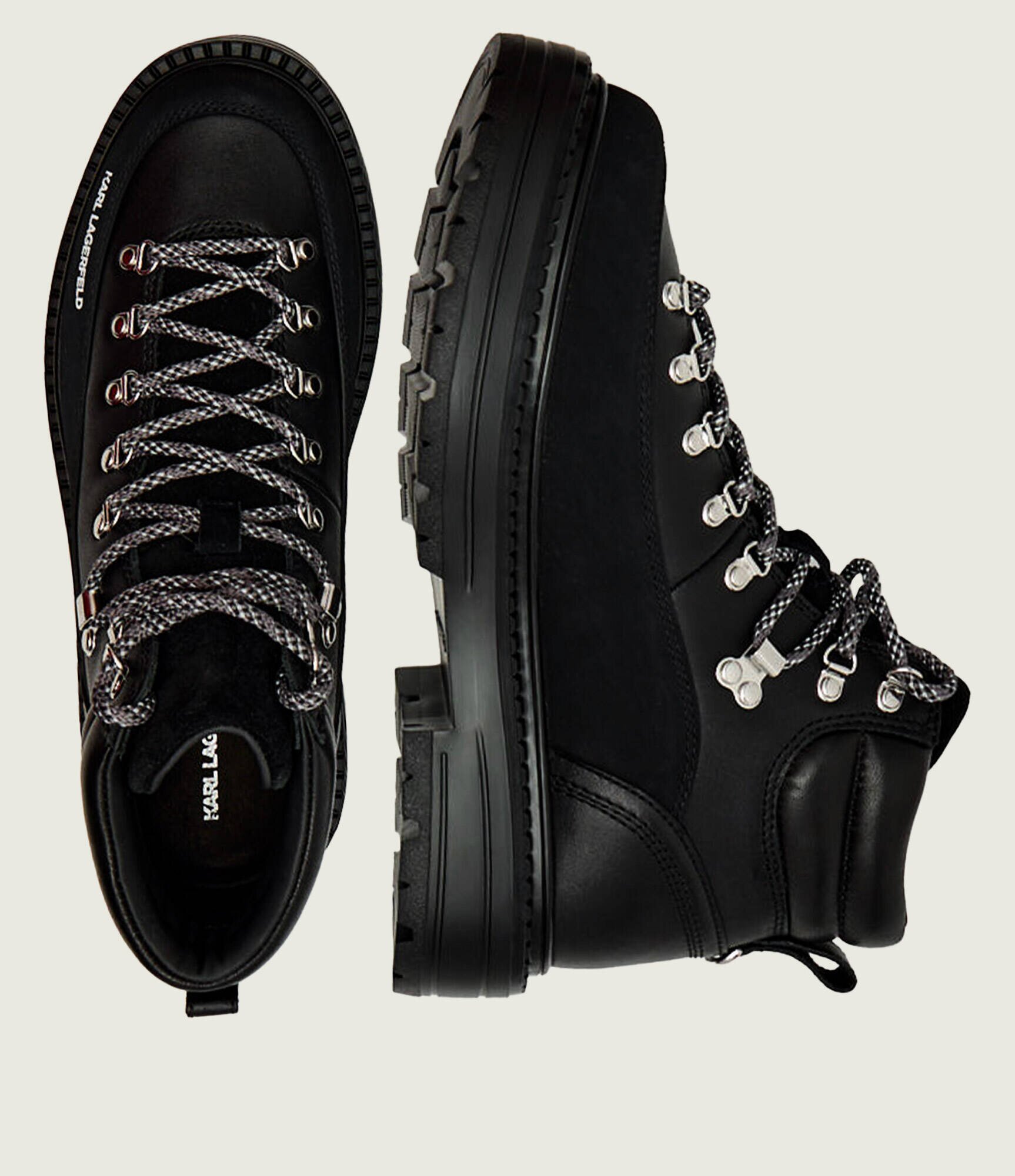 Karl Lagerfeld De piele ghete de trekking MILES HIKER