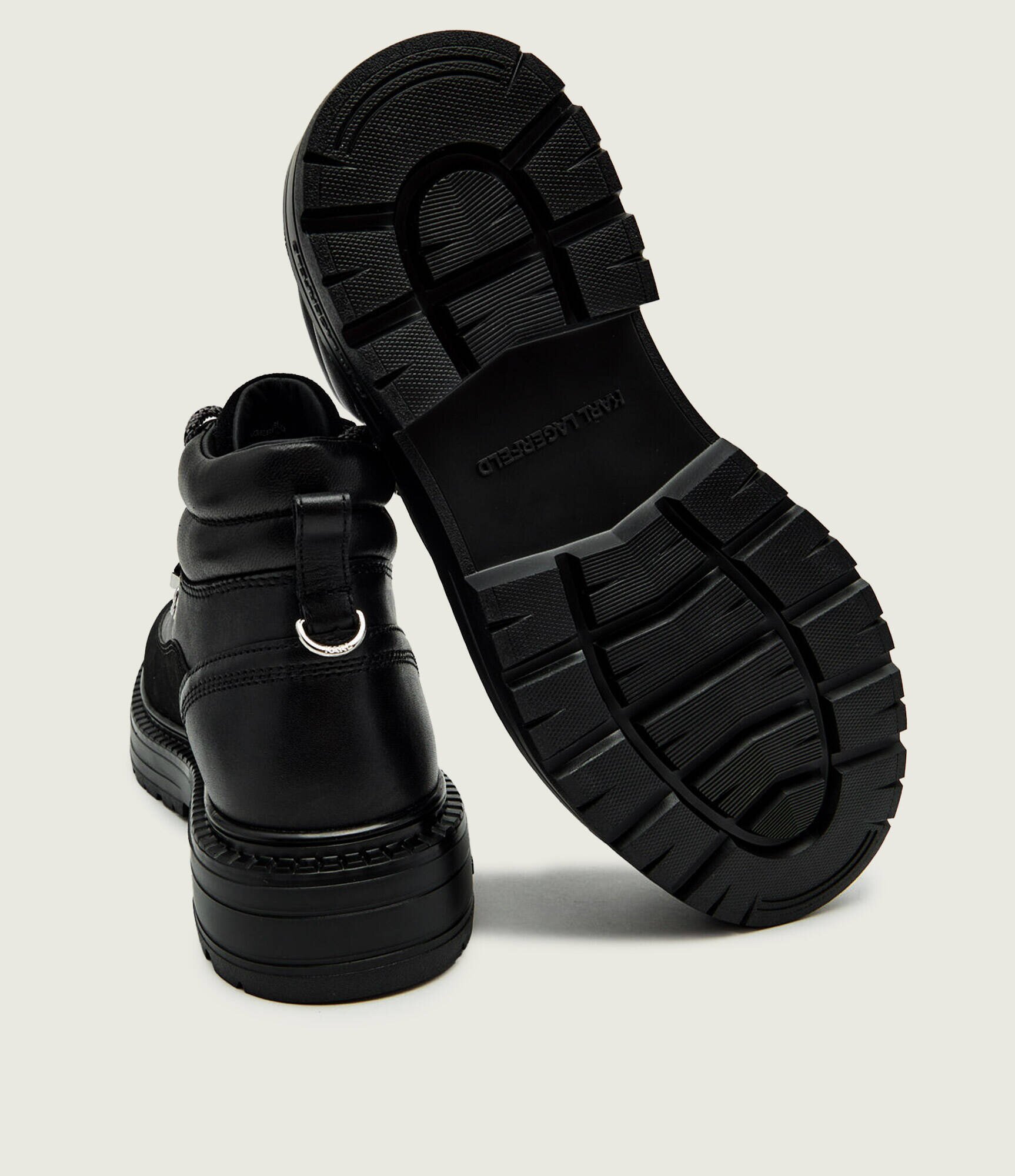Karl Lagerfeld De piele ghete de trekking MILES HIKER