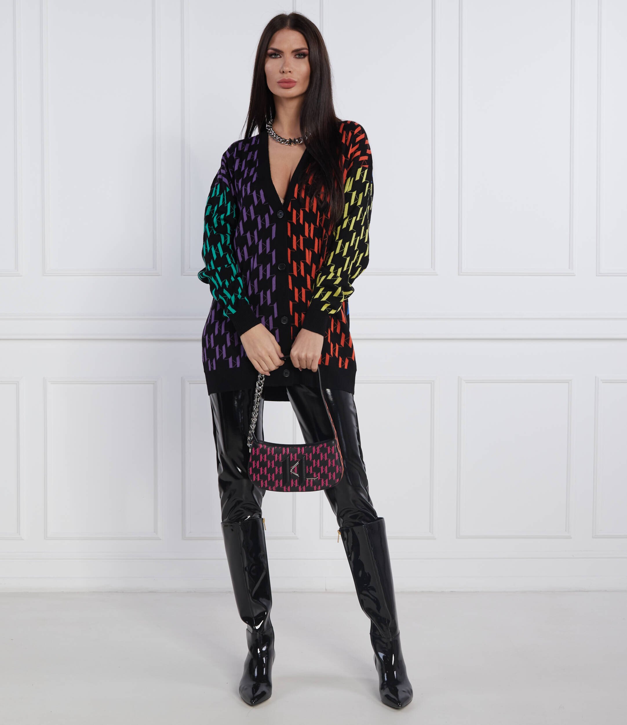 Karl Lagerfeld De piele hobo K/Saddle Chain Print