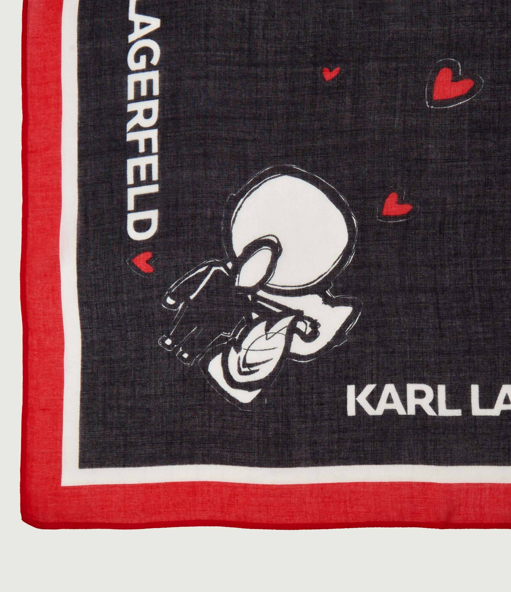 Karl Lagerfeld Eșarfă ikon valentine cu adaos de mătase