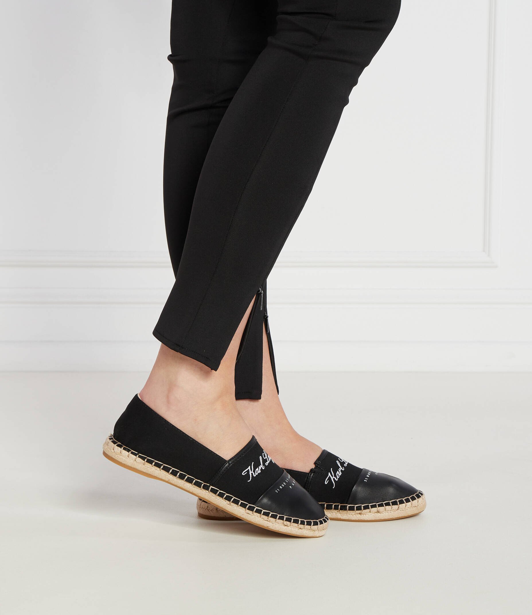 Karl Lagerfeld Espadrile Kamini cu adaos de piele
