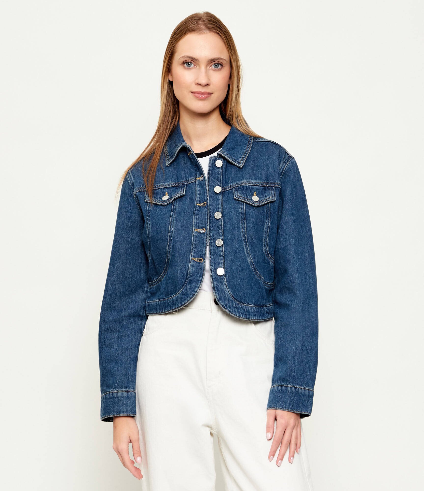 Karl Lagerfeld Geacă de blug Fashion | Cropped Fit