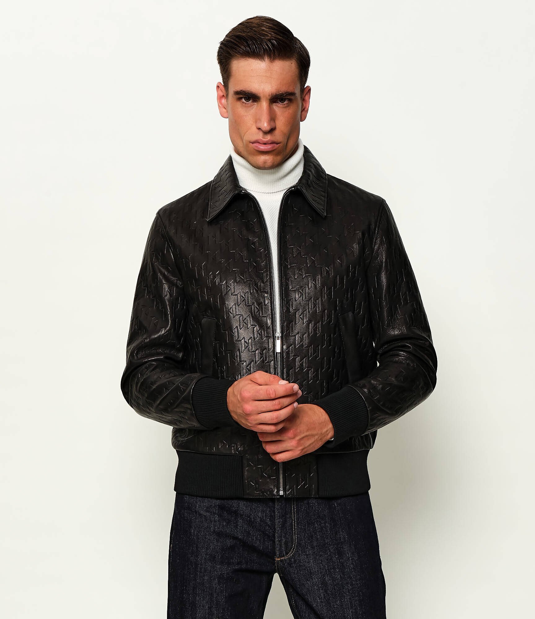 Karl Lagerfeld Geacă de piele | regular fit