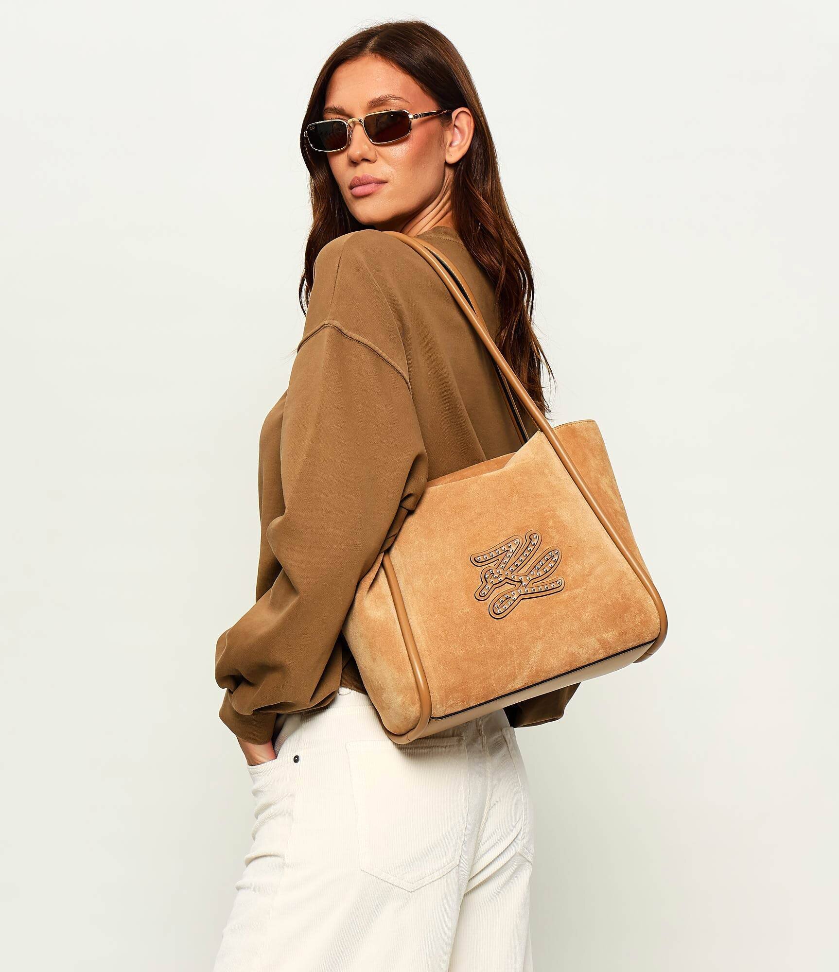 Karl Lagerfeld Geantă shopper K/Autograph | piele întoarsă