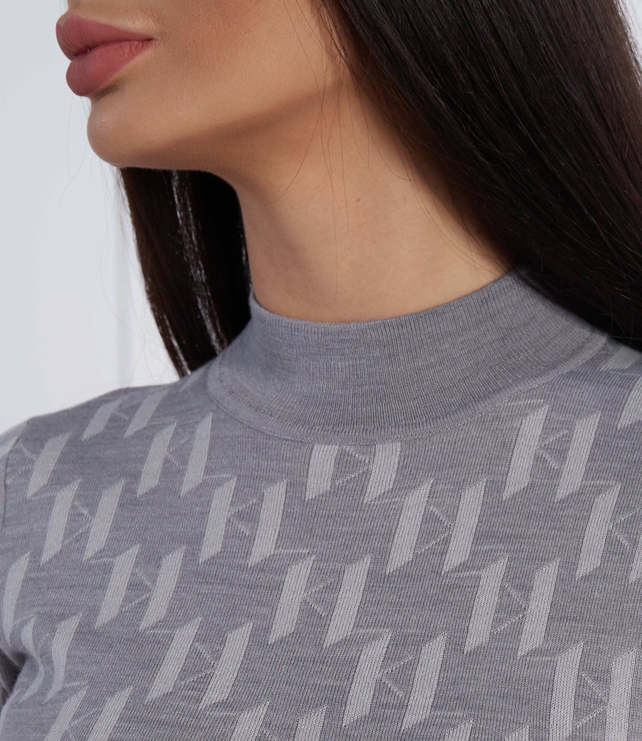 Karl Lagerfeld hanorac Monogram | Slim Fit cu adaos de lână