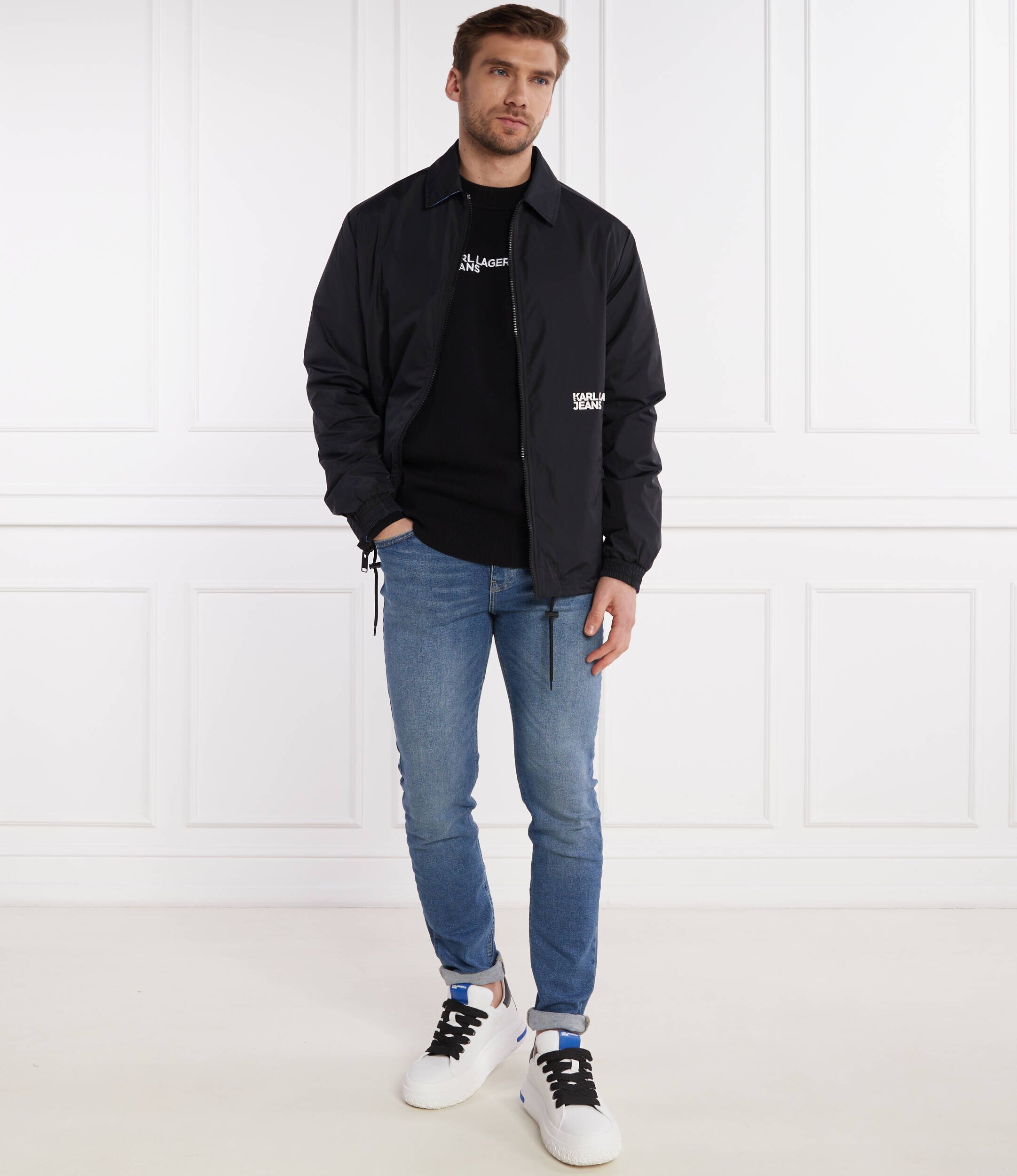 Karl Lagerfeld Jeans Cu două fețe geacă reversible monogram | Regular Fit