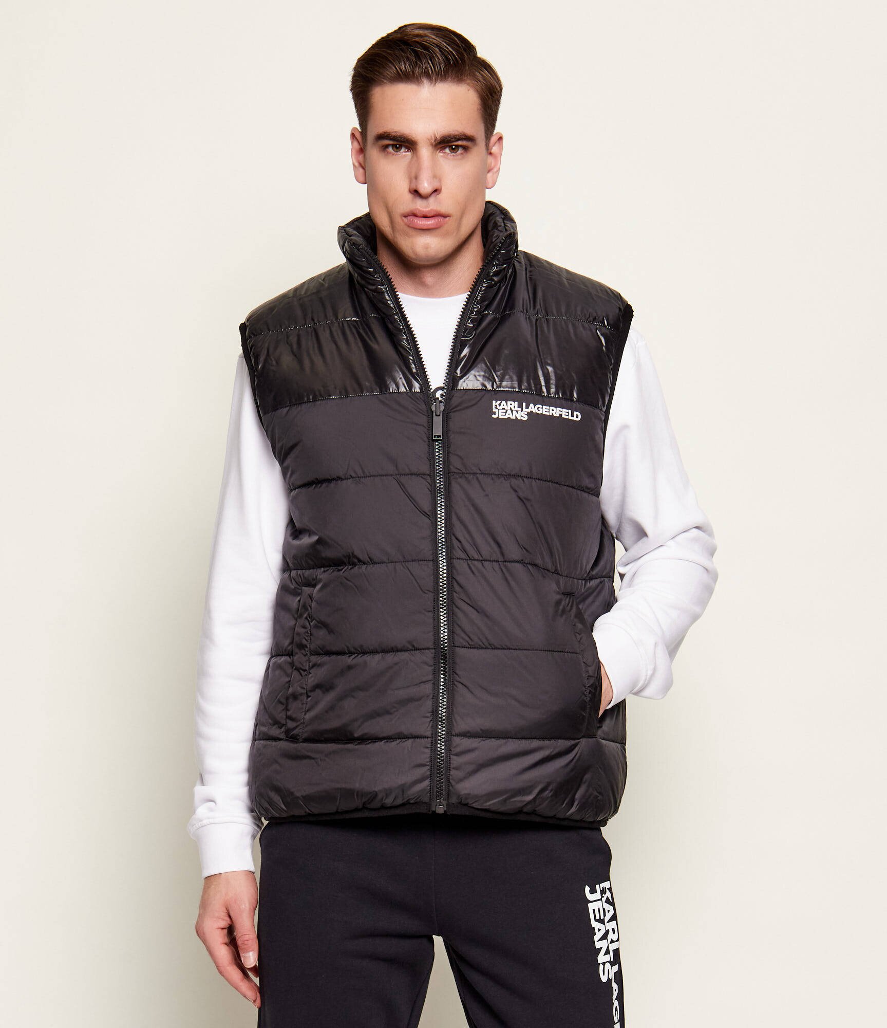 Karl Lagerfeld Jeans Cu două fețe vestă | regular fit
