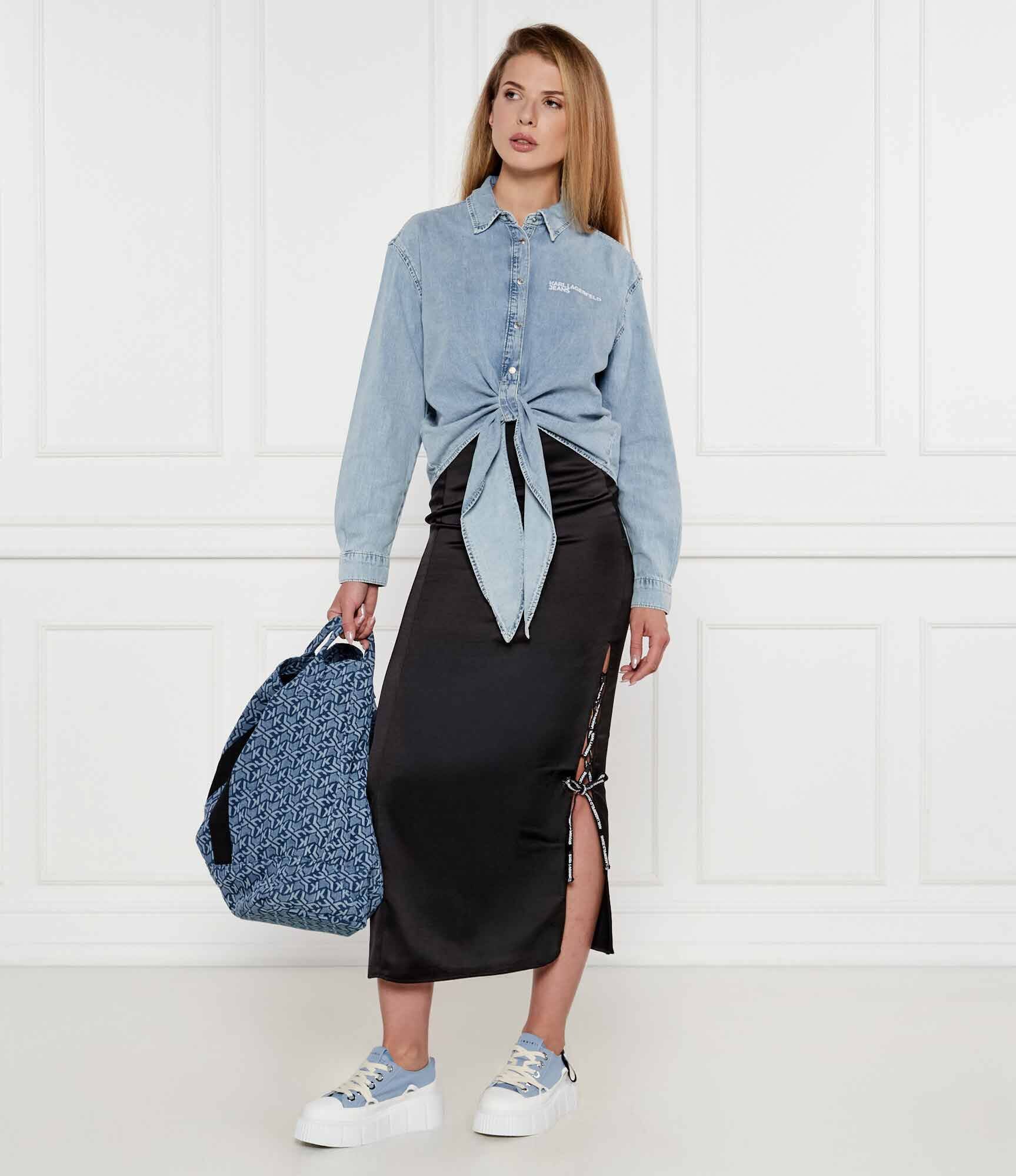 Karl Lagerfeld Jeans De satin fustă