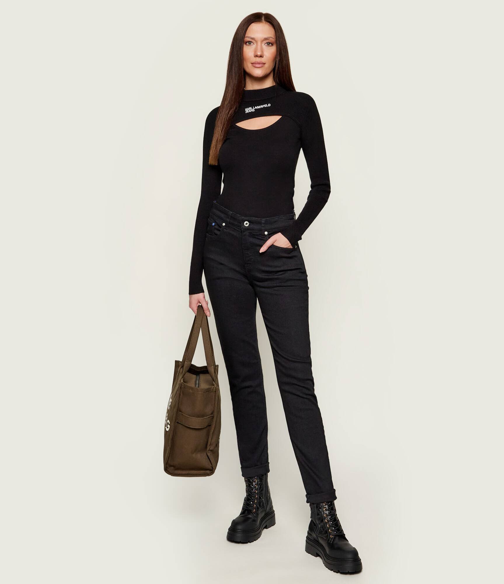 Karl Lagerfeld Jeans Guler înalt | Slim Fit