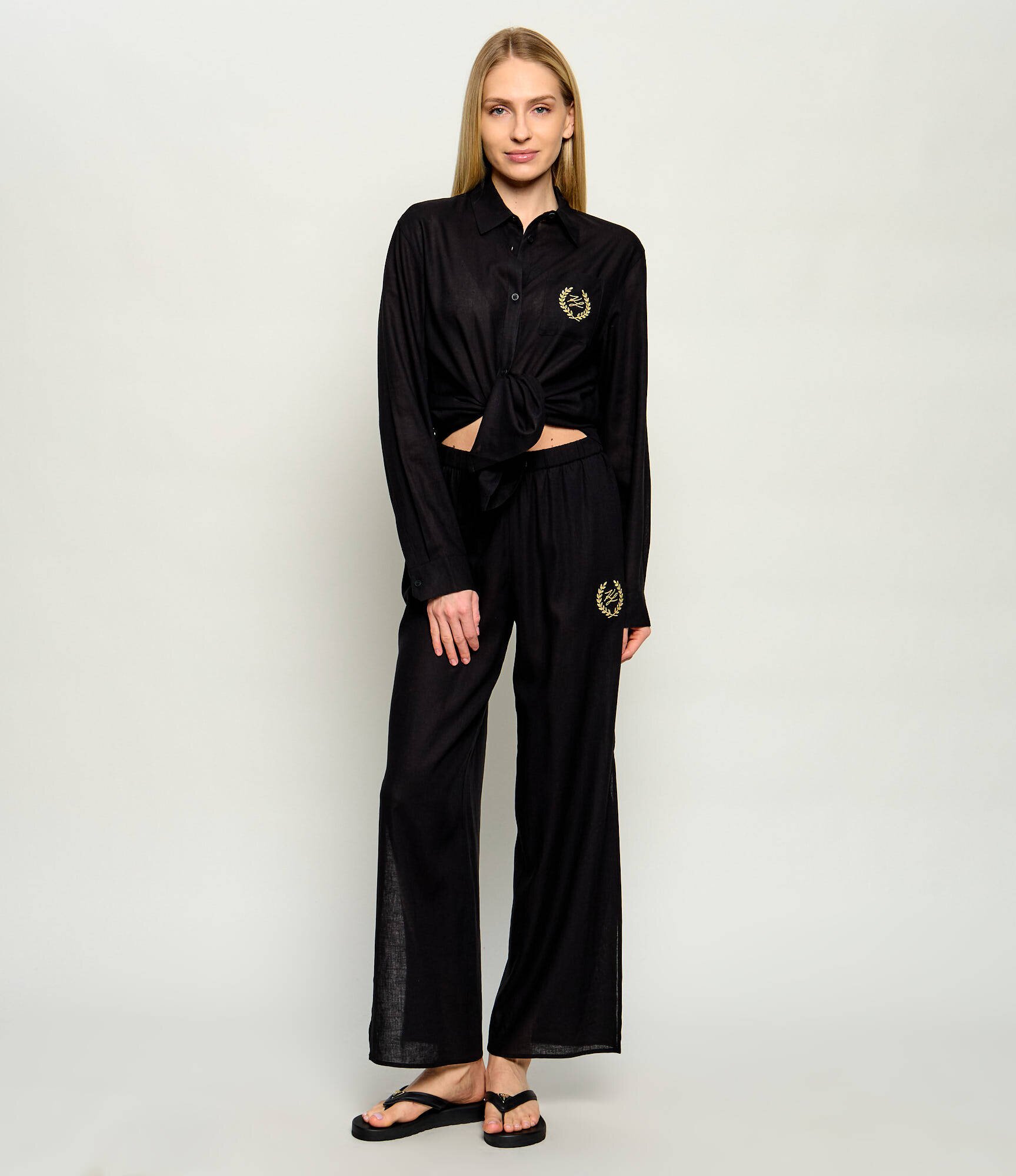 Karl Lagerfeld Jeans Pantaloni Hotel Karl | Relaxed fit | cu adaos de in