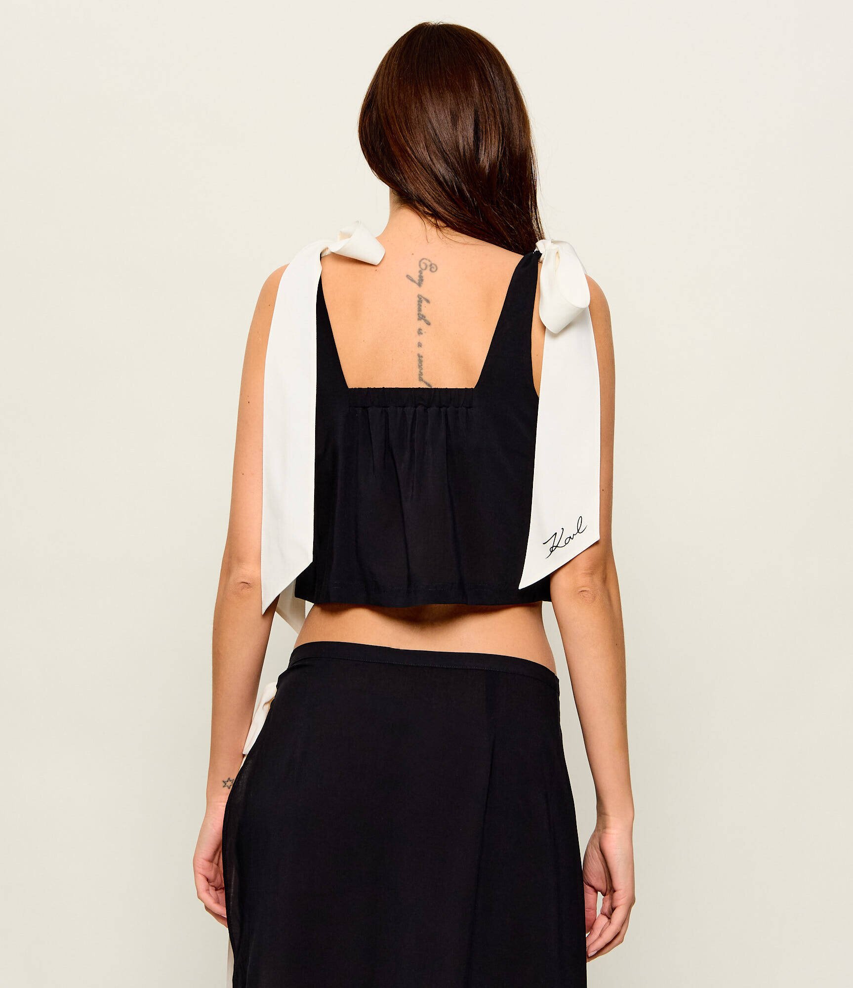 Karl Lagerfeld Jeans Top Karl Bow | Cropped Fit