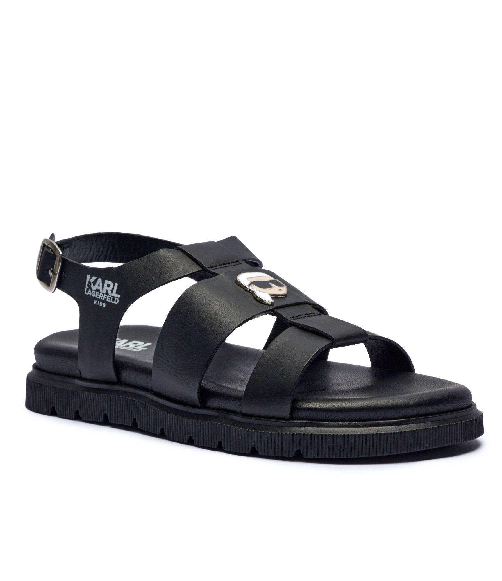 KARL LAGERFELD KIDS De piele sandale Iconik