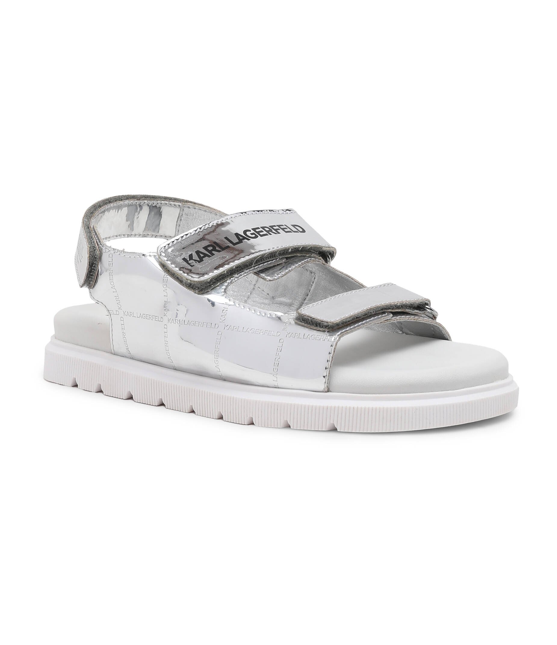 KARL LAGERFELD KIDS Sandale cu adaos de piele