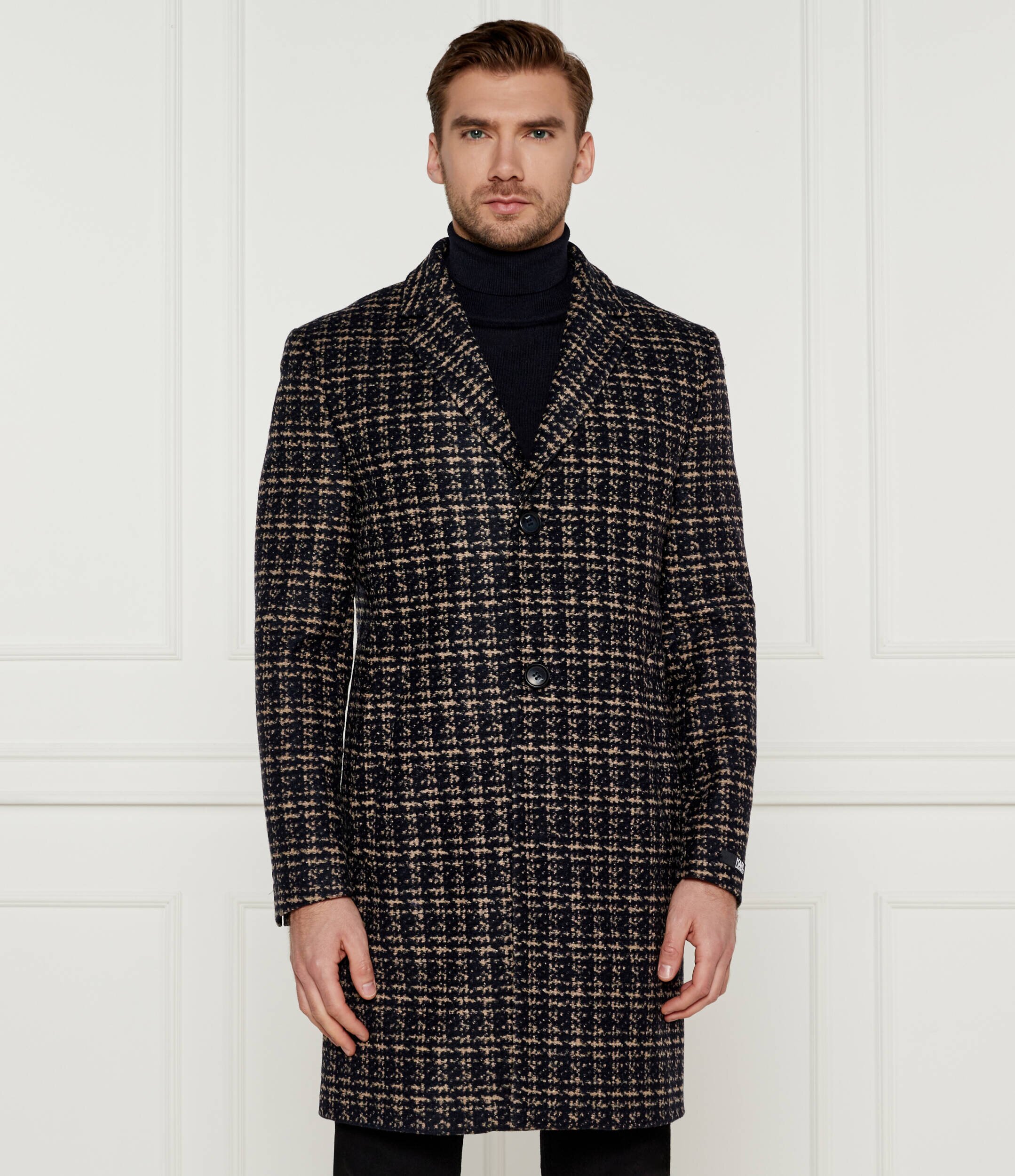 Karl Lagerfeld Palton CLOUD cu adaos de lână