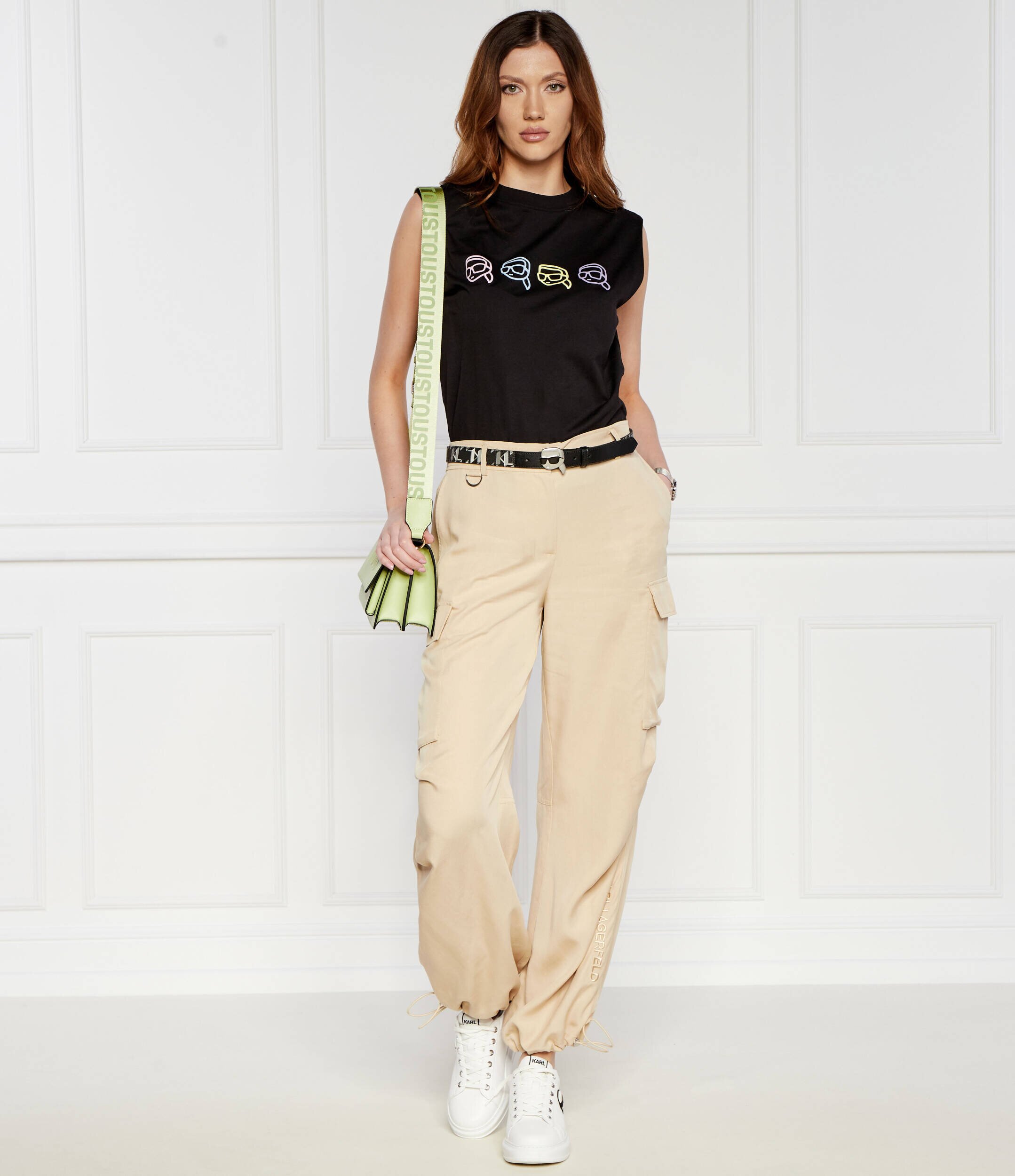 Karl Lagerfeld Pantaloni cargo | Relaxed fit | cu adaos de in