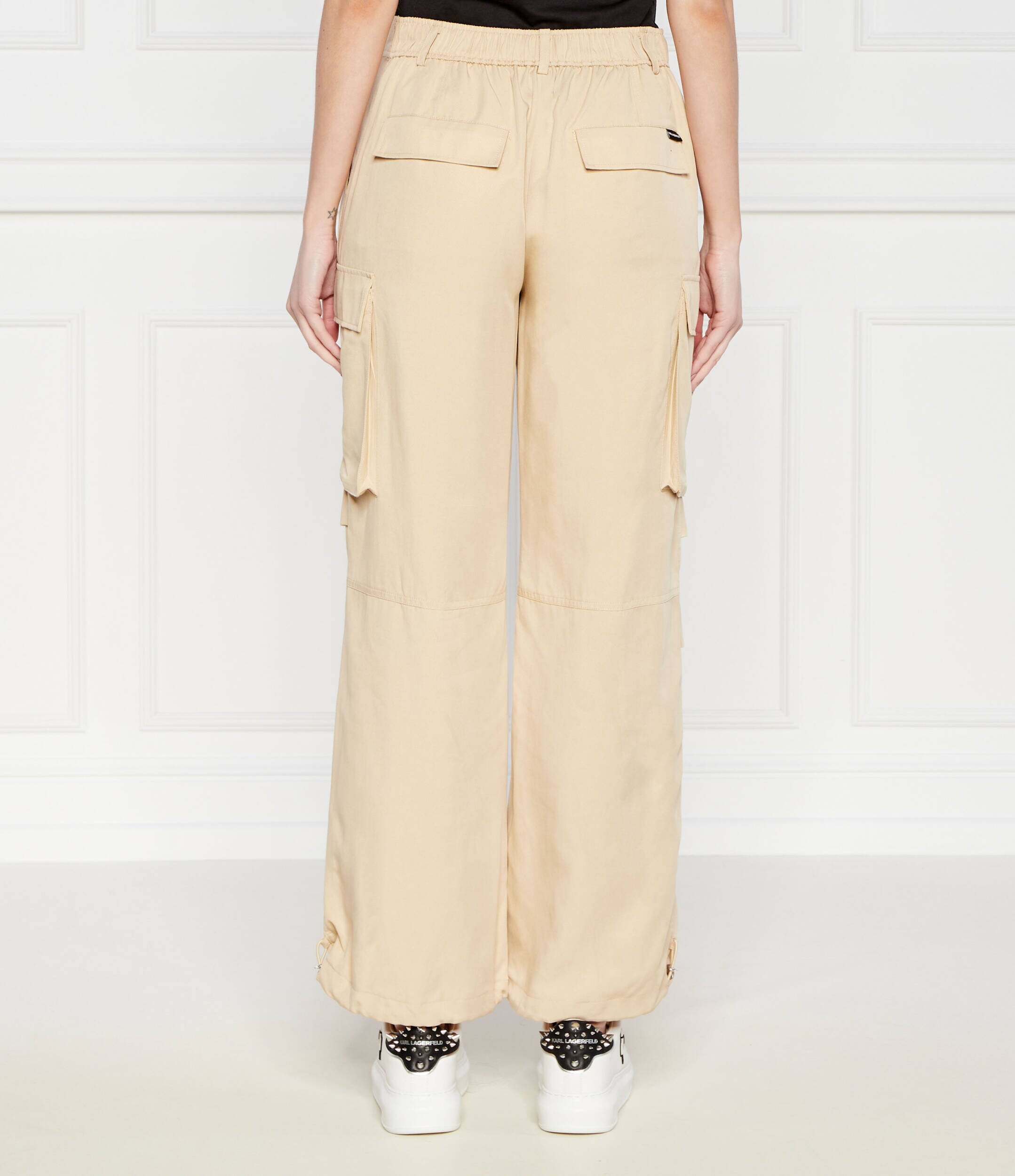 Karl Lagerfeld Pantaloni cargo | Relaxed fit | cu adaos de in