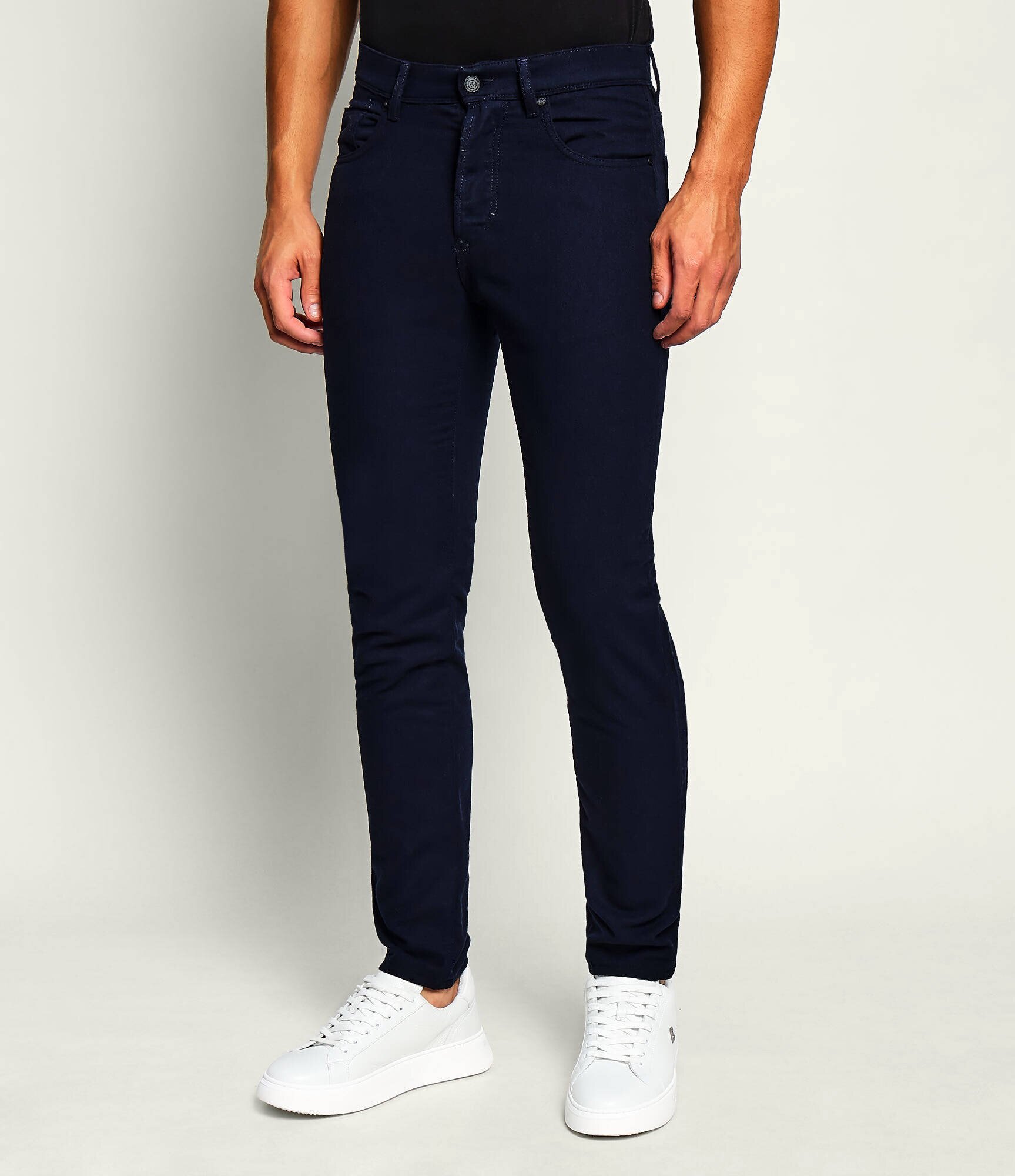 Karl Lagerfeld Pantaloni chino Jim cu adaos de lână | Slim Fit | mid waist