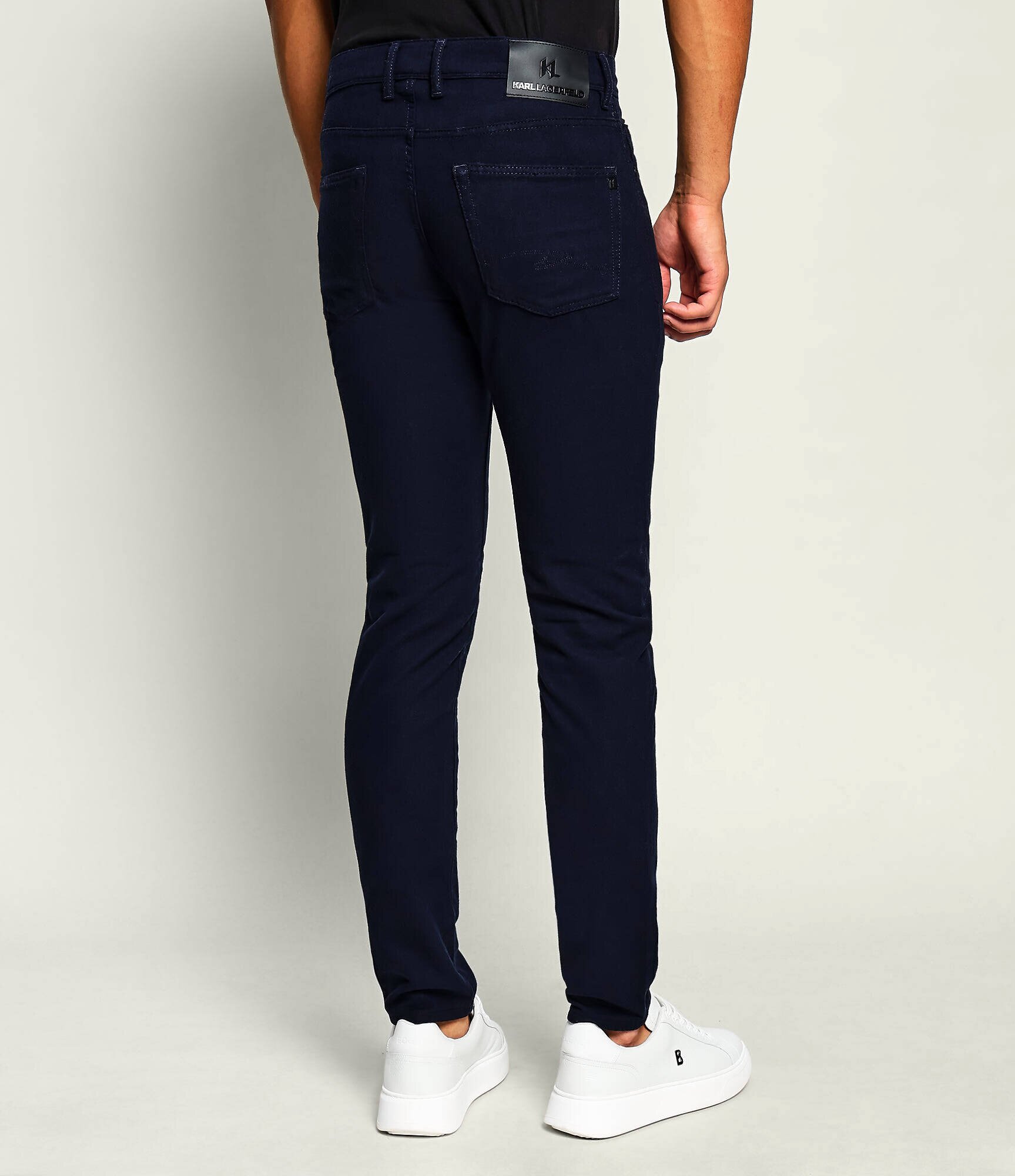 Karl Lagerfeld Pantaloni chino Jim cu adaos de lână | Slim Fit | mid waist