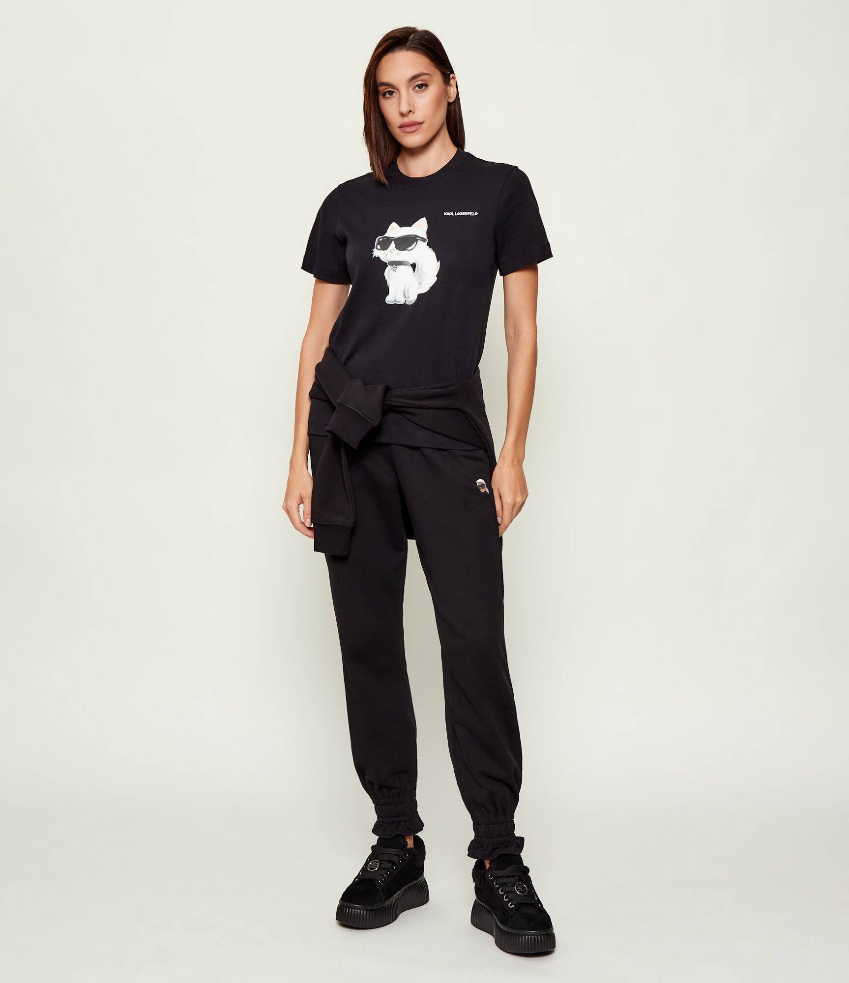 Karl Lagerfeld Pantaloni de trening ikon patch | Relaxed fit
