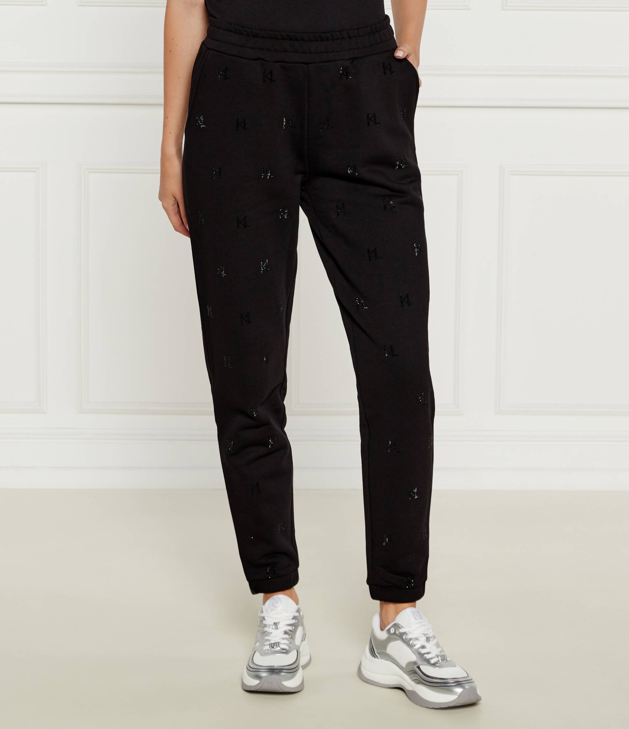 Karl Lagerfeld Pantaloni de trening Rhinestone | Regular Fit