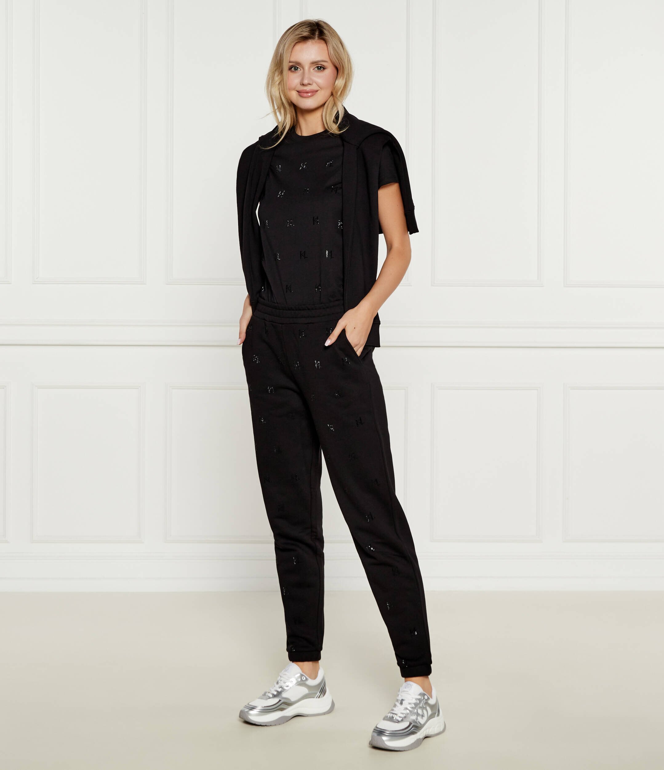 Karl Lagerfeld Pantaloni de trening Rhinestone | Regular Fit
