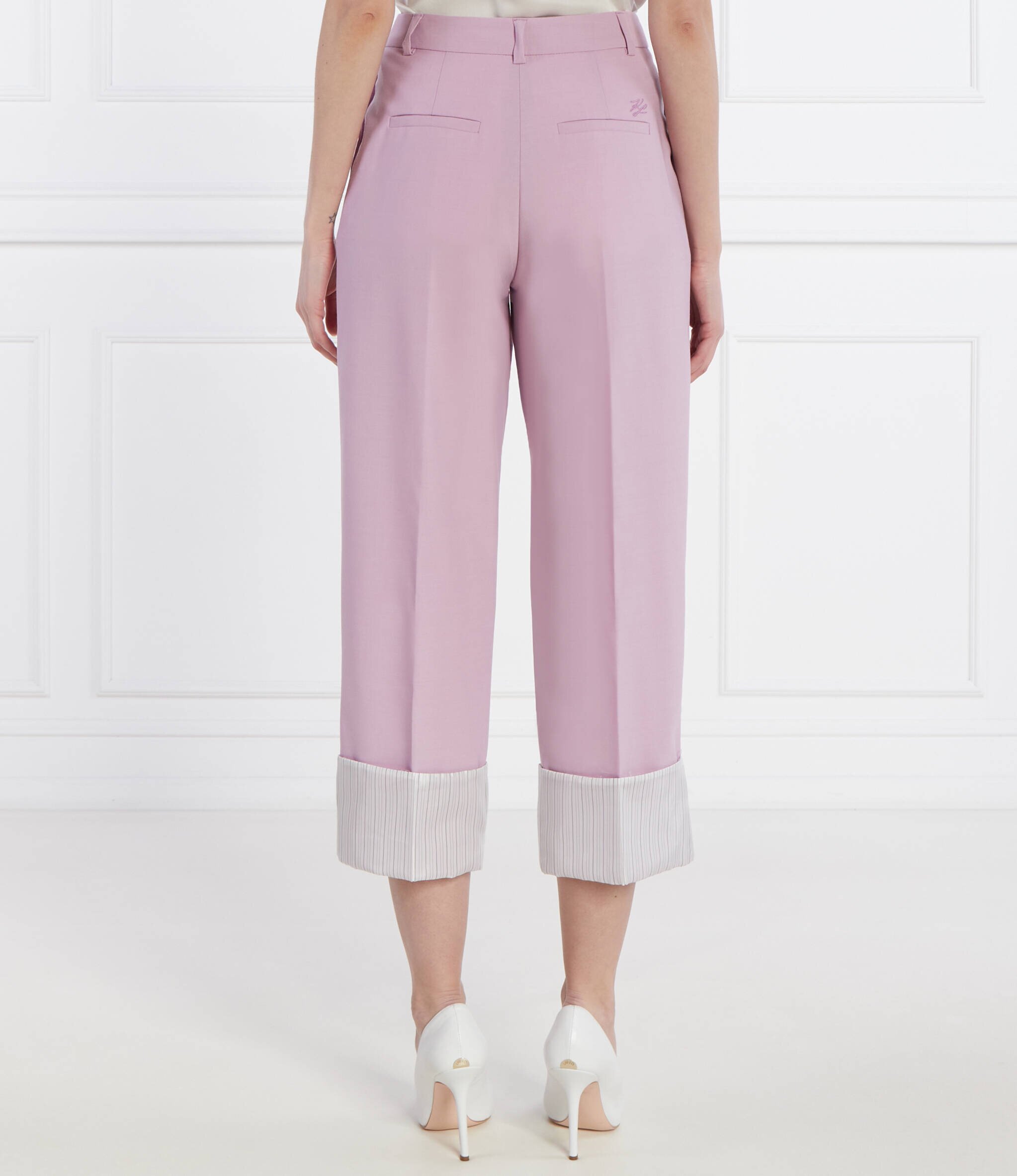 Karl Lagerfeld Pantaloni hun kim | Straight fit cu adaos de lână