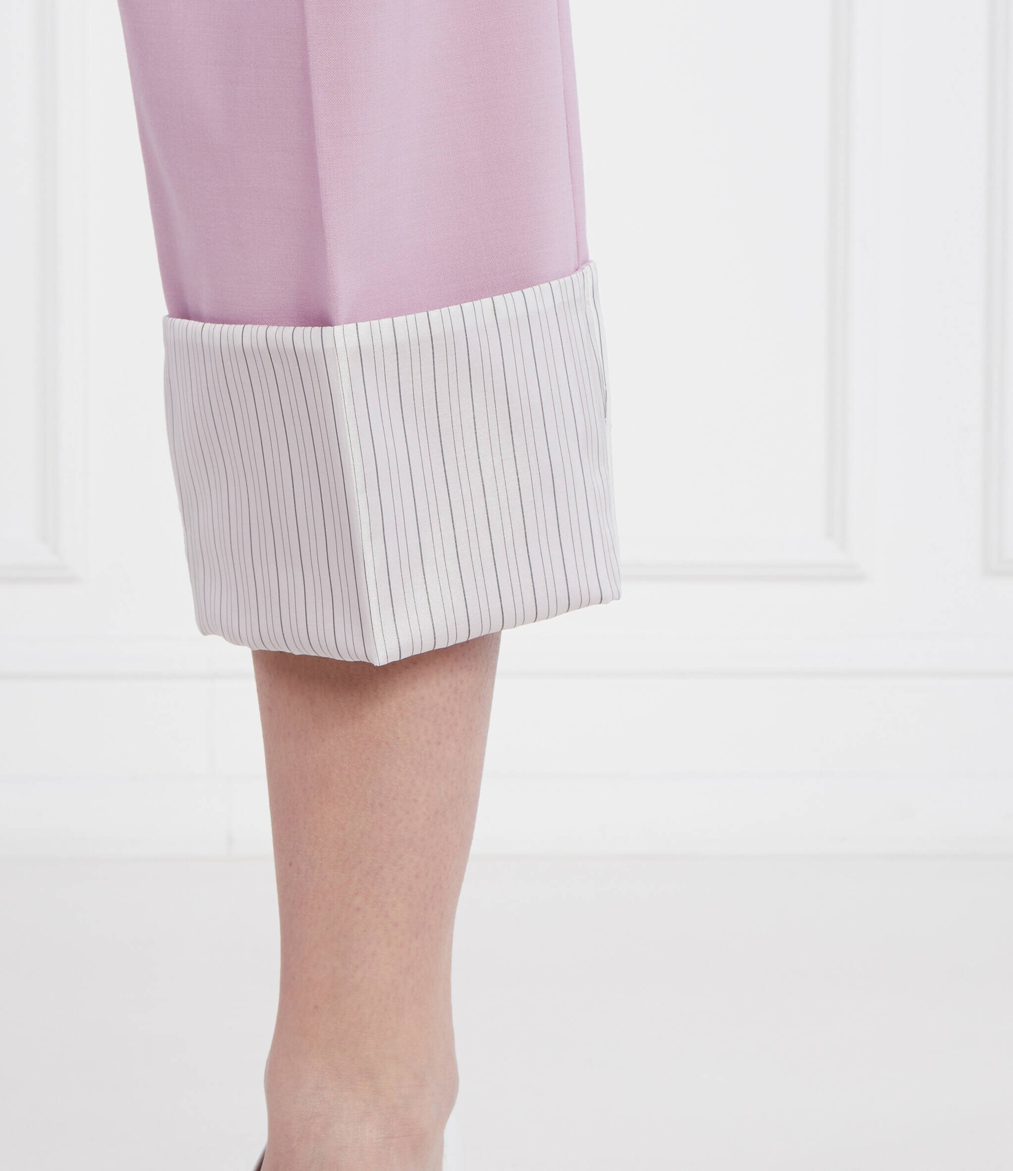 Karl Lagerfeld Pantaloni hun kim | Straight fit cu adaos de lână