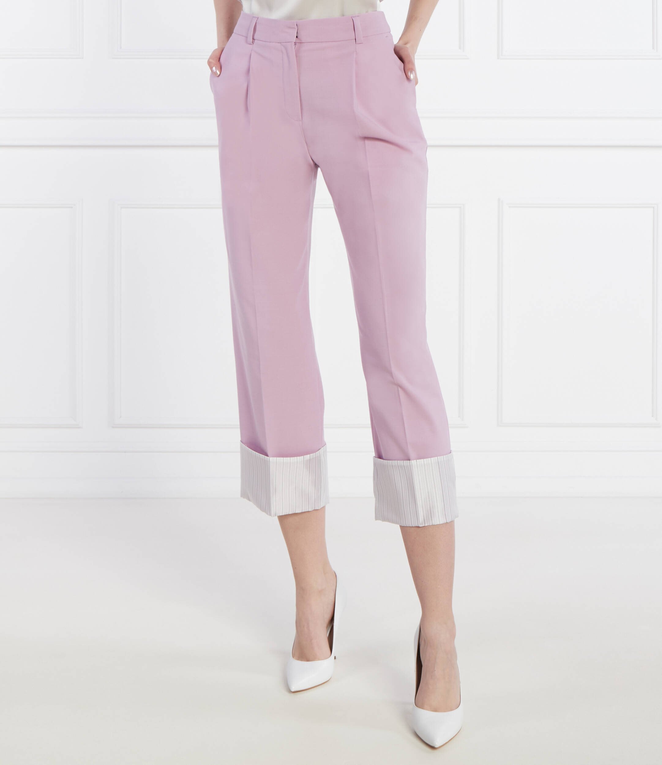 Karl Lagerfeld Pantaloni hun kim | Straight fit cu adaos de lână