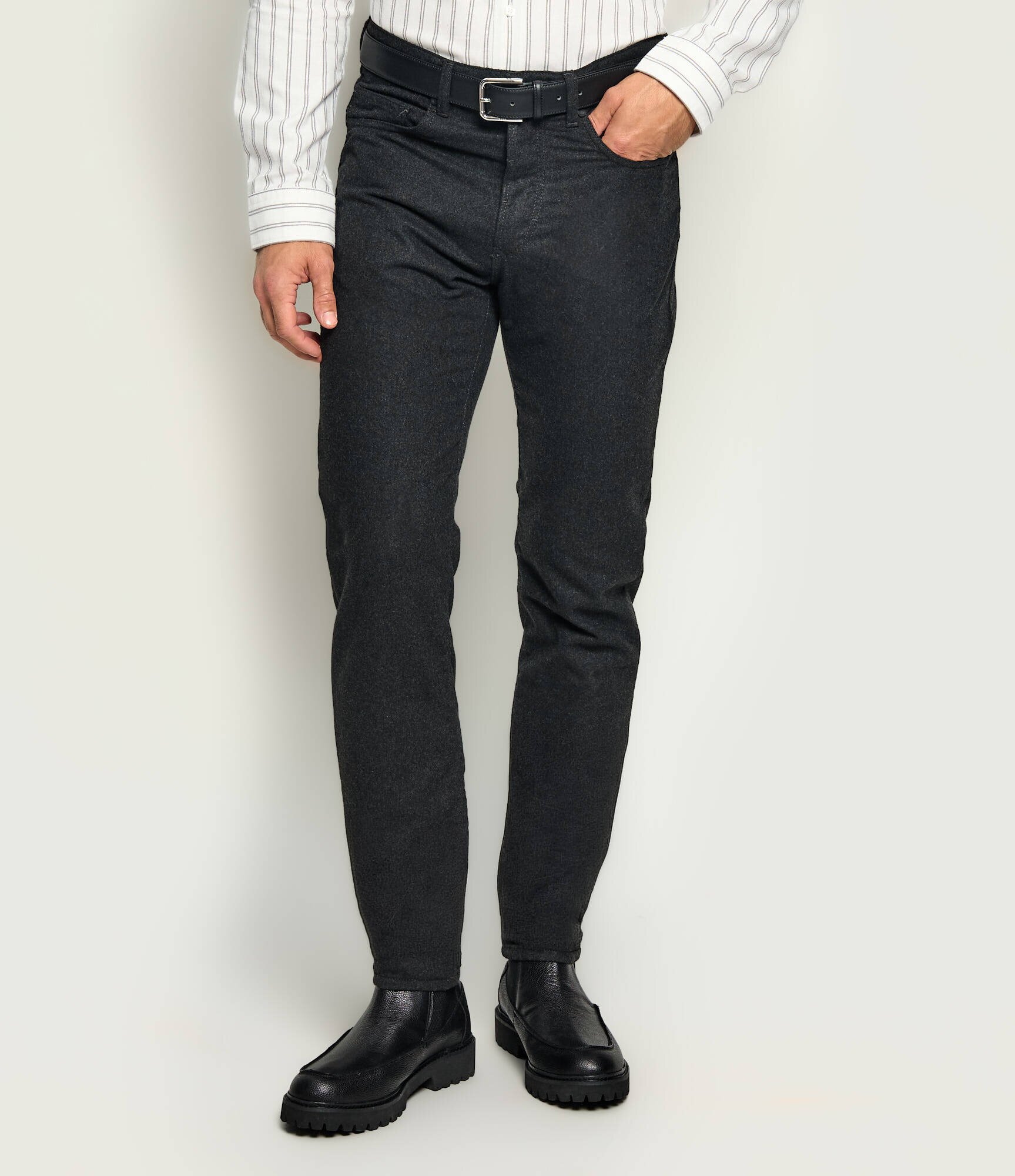 Karl Lagerfeld Pantaloni Jim cu adaos de lână | Tapered fit | mid waist
