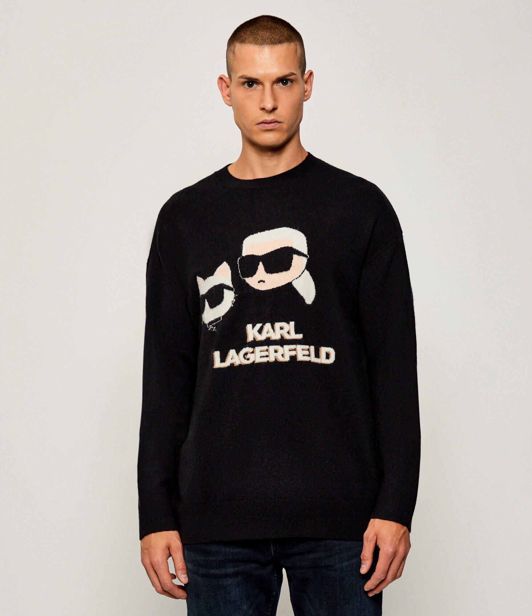 Karl Lagerfeld Pulover | Relaxed fit cu adaos de lână