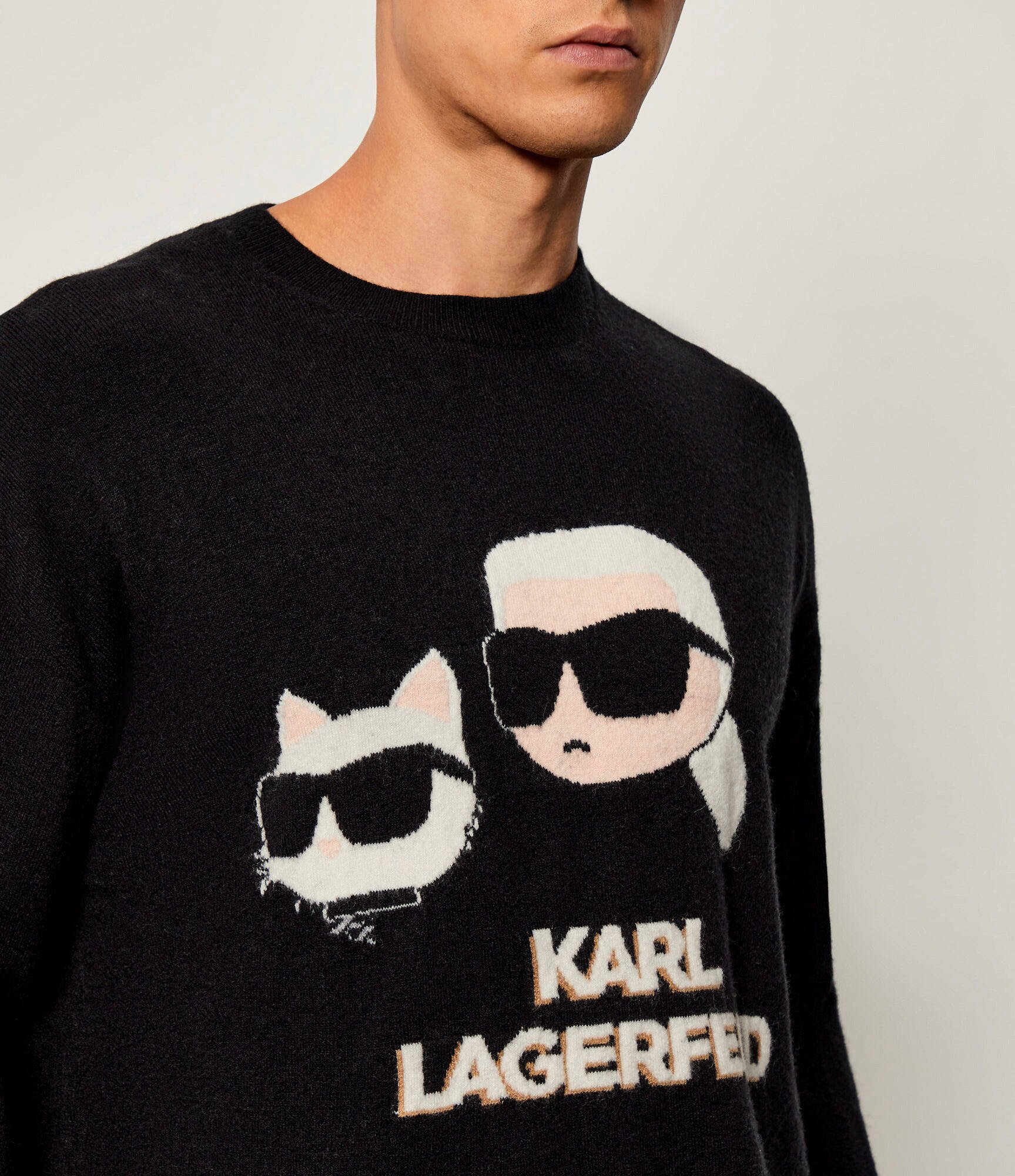 Karl Lagerfeld Pulover | Relaxed fit cu adaos de lână