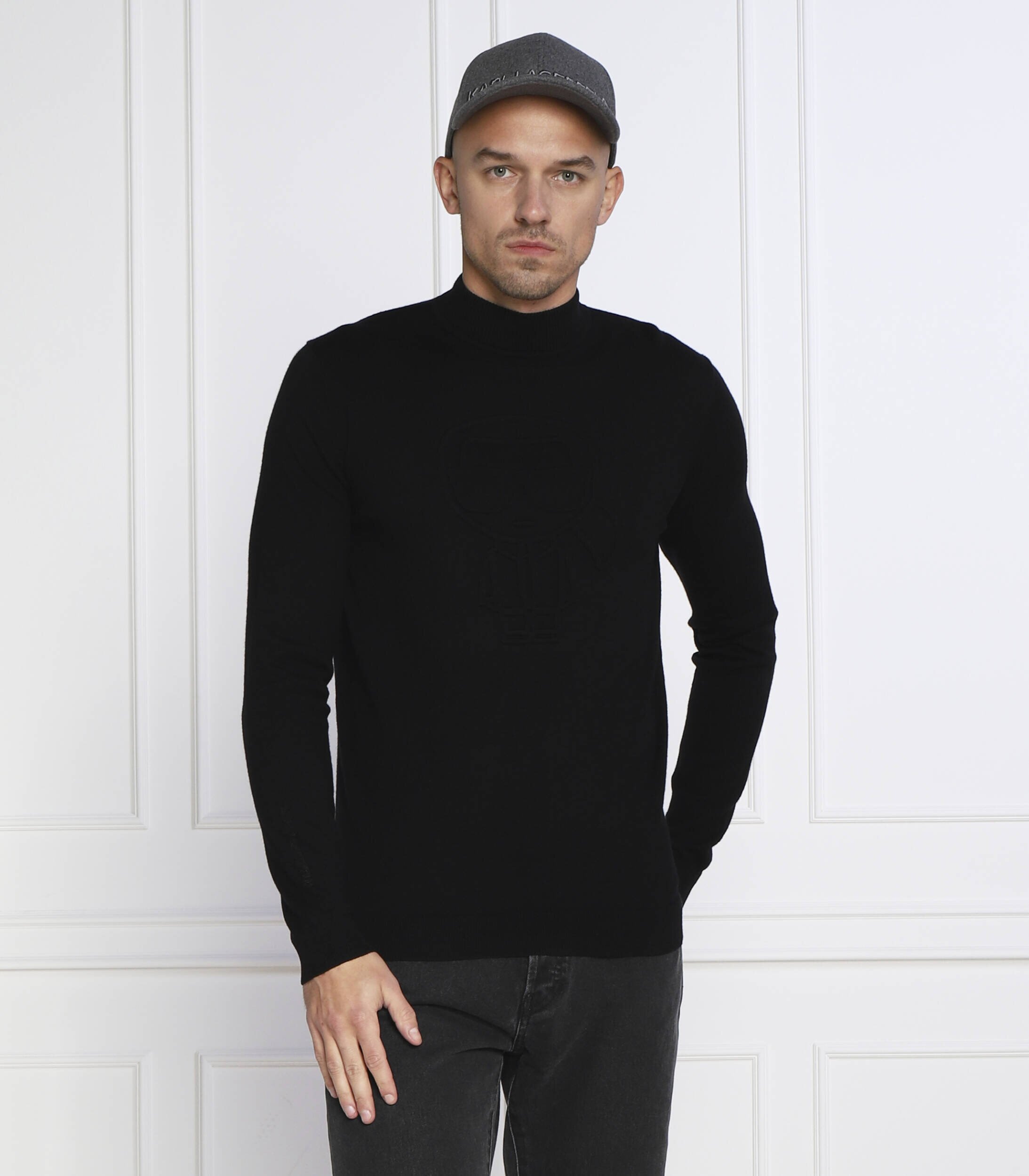 Karl Lagerfeld Pulover | Slim Fit cu adaos de lână