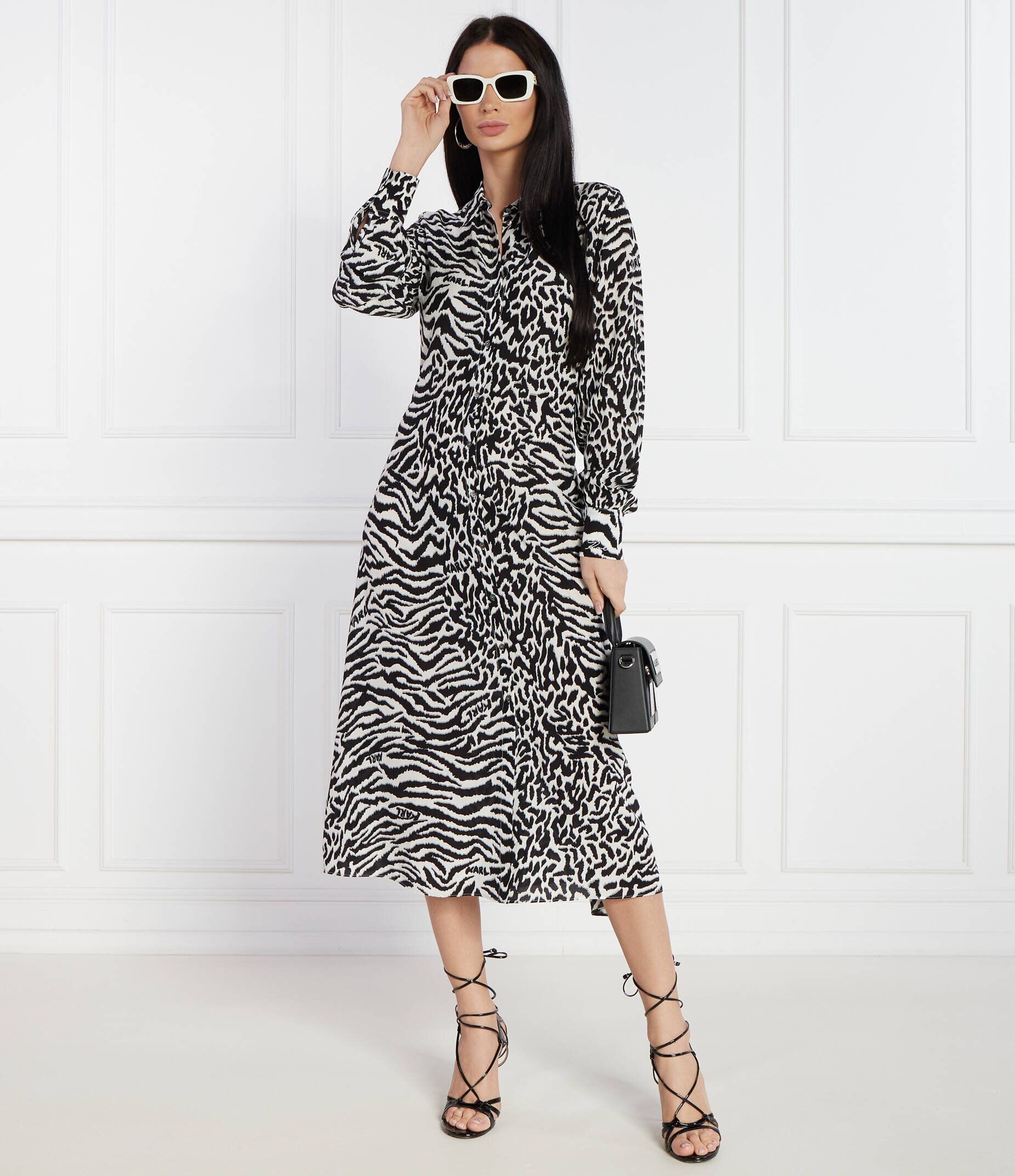 Karl Lagerfeld Rochie cu cordon animal print