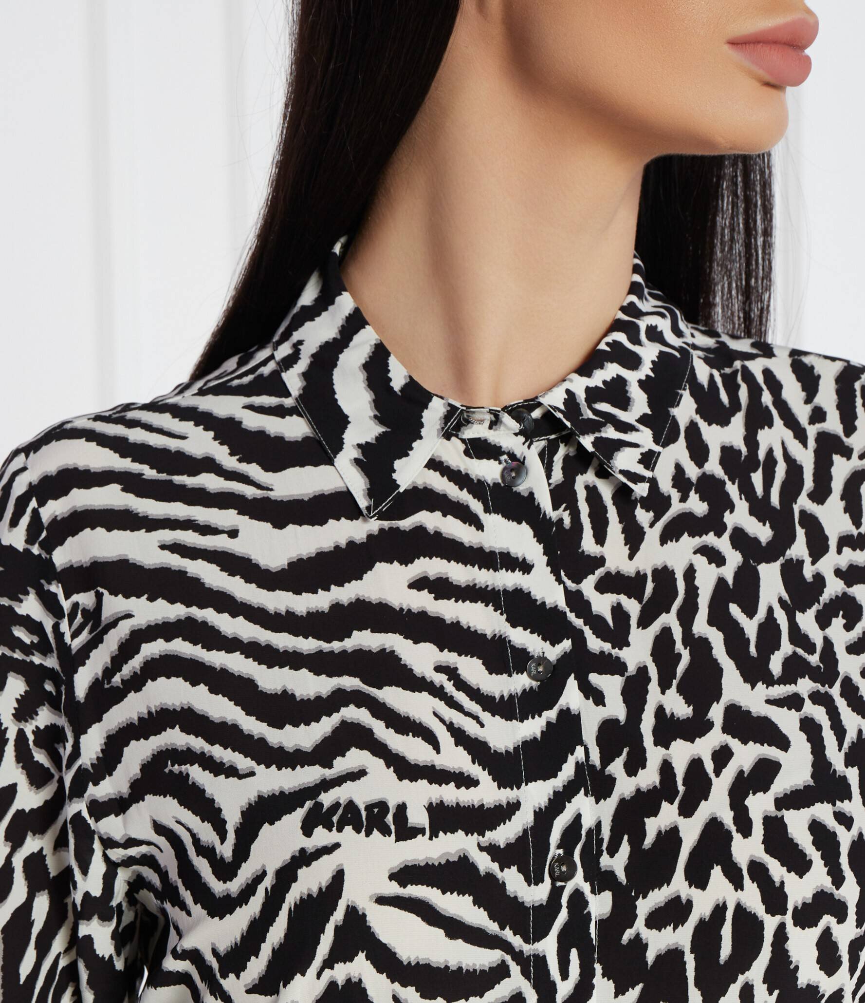 Karl Lagerfeld Rochie cu cordon animal print